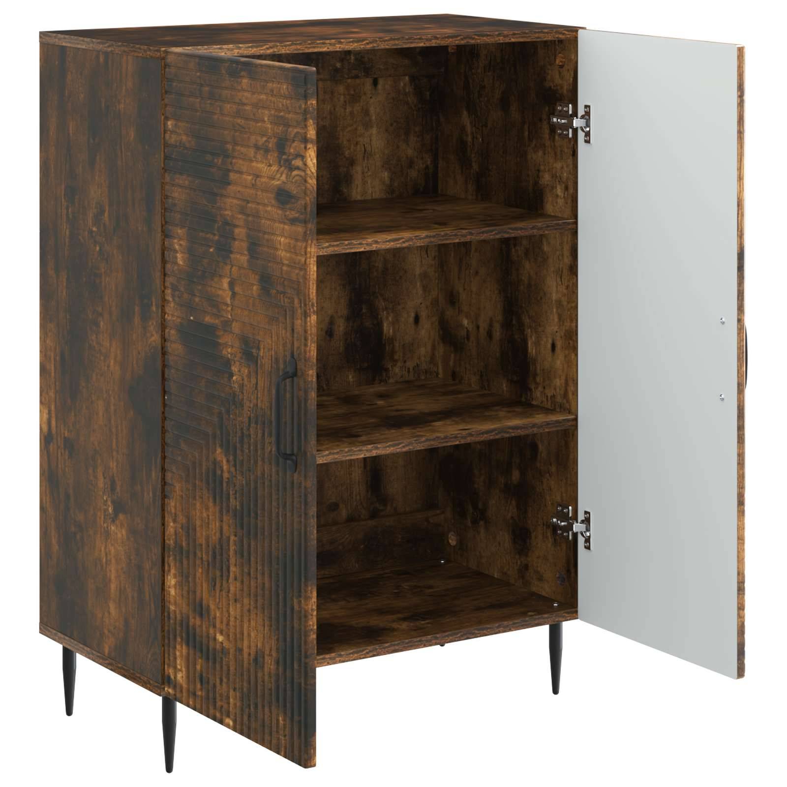 vidaXL Sideboard Geräucherte Eiche 66 x 34,5 x 89,5 cm Holzwerkstoff