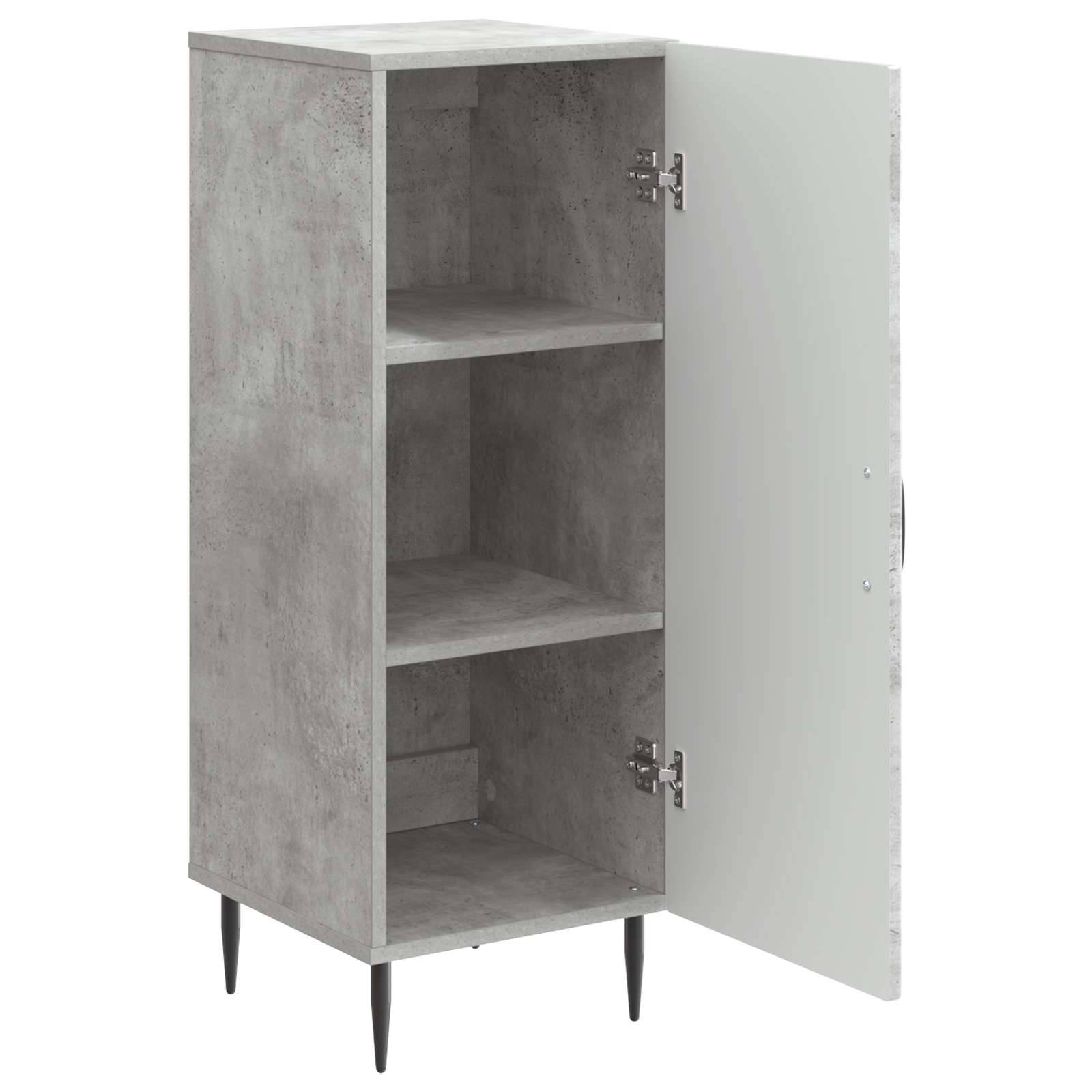 vidaXL Sideboard Betongrau 33 x 34,5 x 89,5 cm Holzwerkstoff