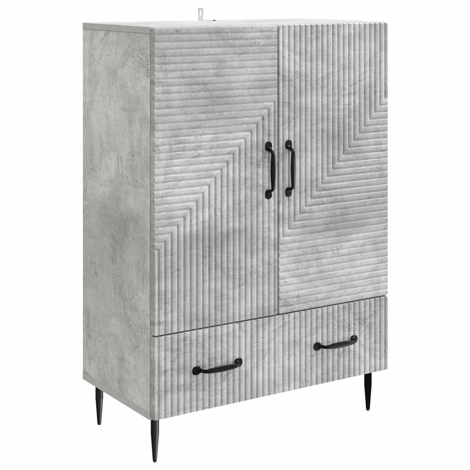 vidaXL Sideboard Betongrau 66 x 34,5 x 95 cm Holzwerkstoff
