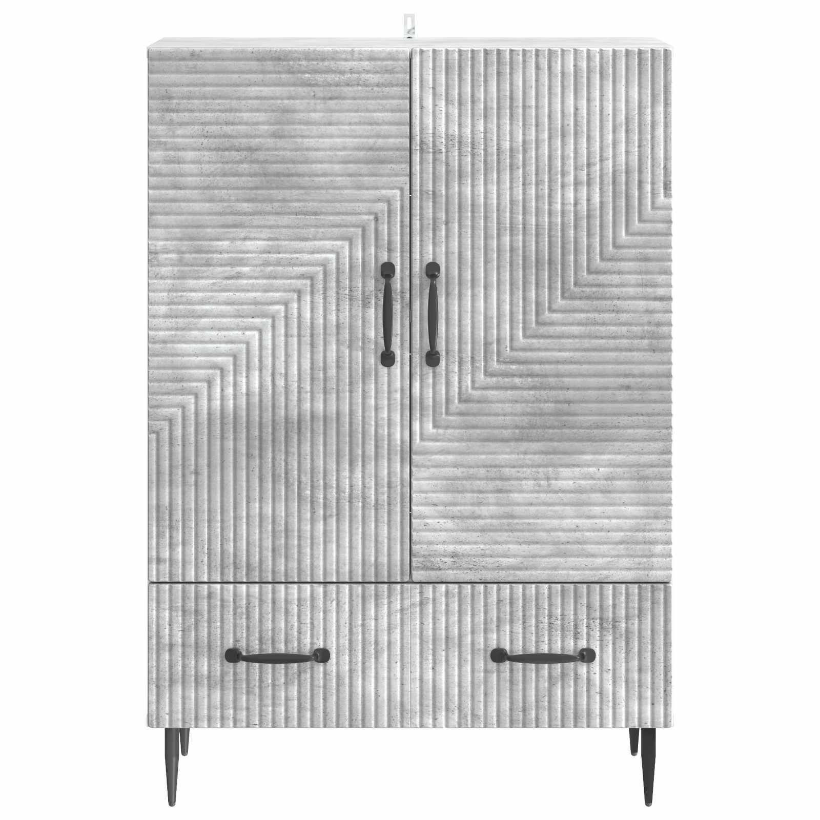 vidaXL Sideboard Betongrau 66 x 34,5 x 95 cm Holzwerkstoff