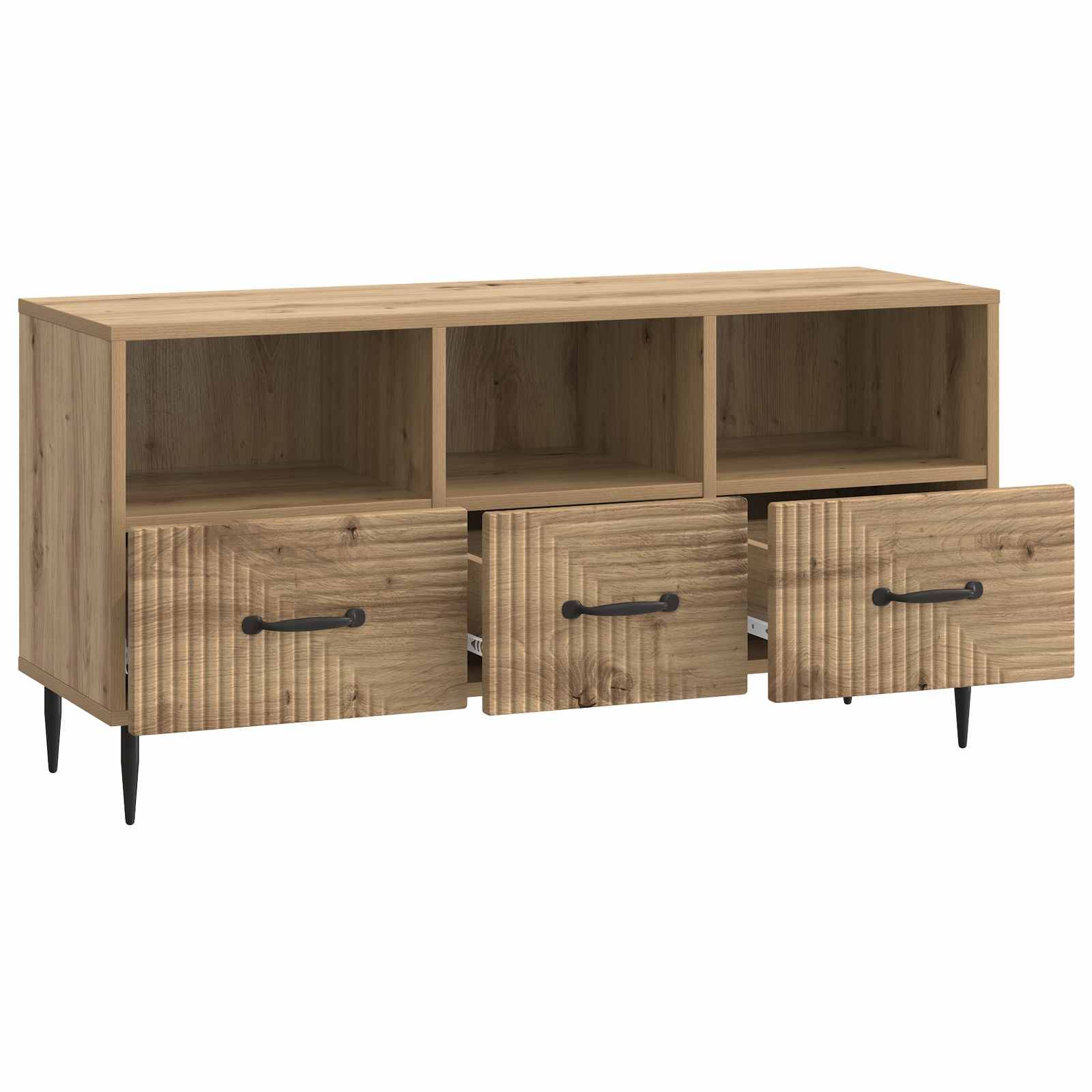 vidaXL TV-Schränk Artisan-Eiche 102 x 34,5 x 50 cm Holzwerkstoff