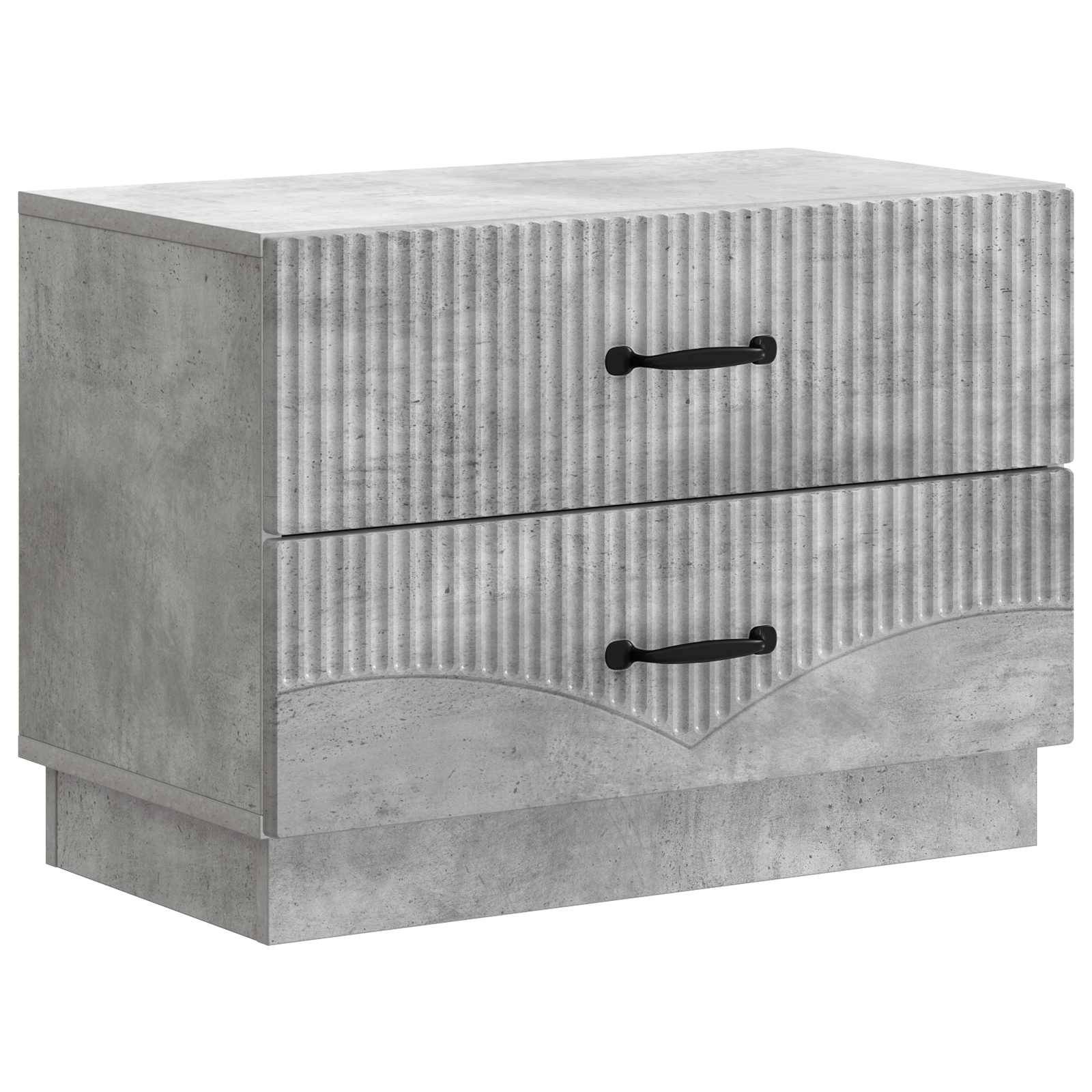 vidaXL Nachttisch Betongrau 62 x 34,5 x 44,5 cm Holzwerkstoff