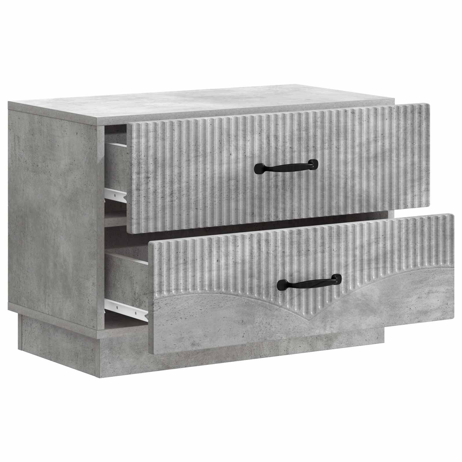 vidaXL Nachttisch Betongrau 62 x 34,5 x 44,5 cm Holzwerkstoff