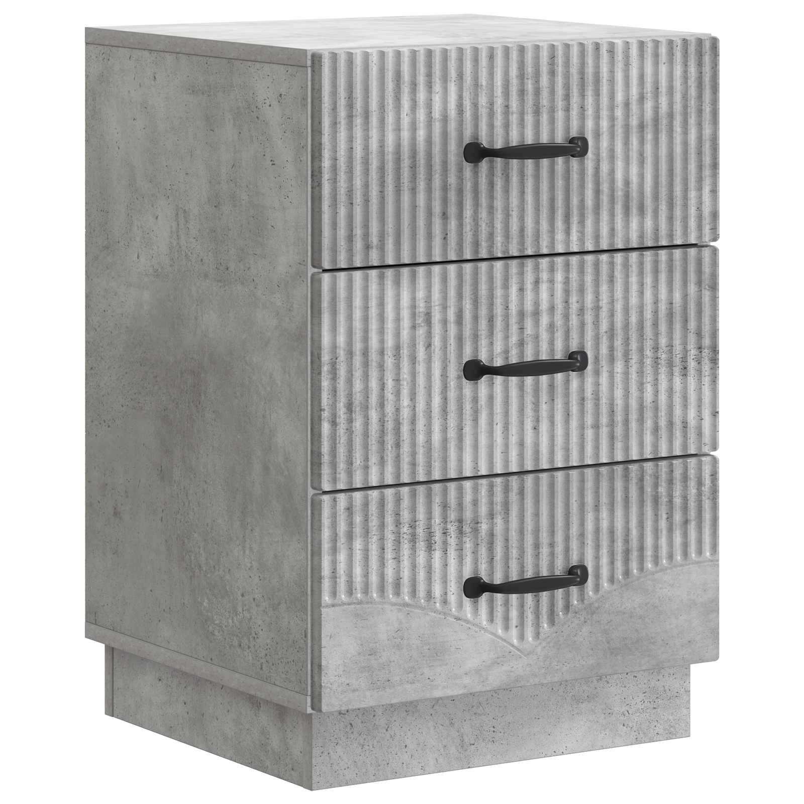 vidaXL Nachttisch Betongrau 43 x 41 x 63,5 cm Holzwerkstoff