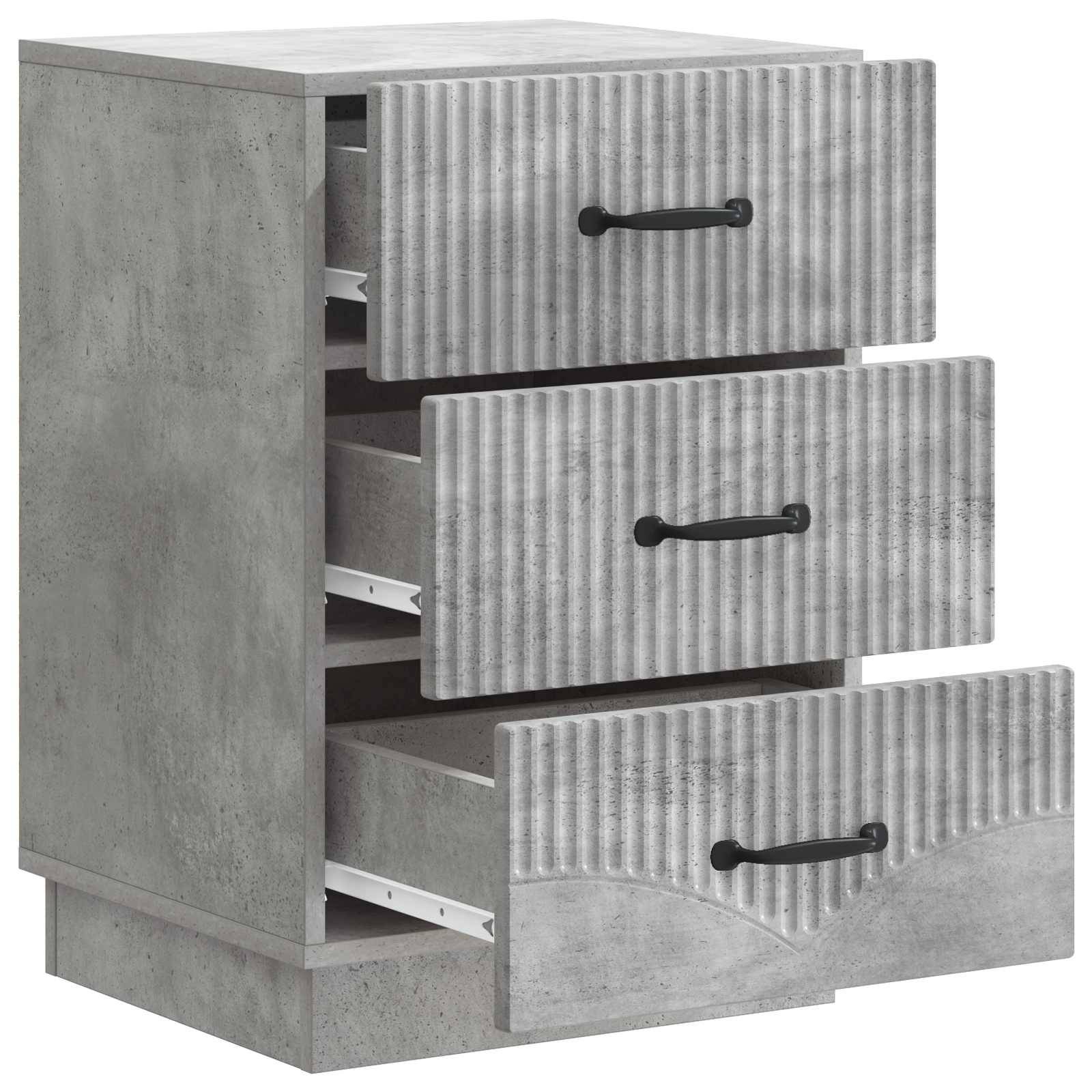 vidaXL Nachttisch Betongrau 43 x 41 x 63,5 cm Holzwerkstoff