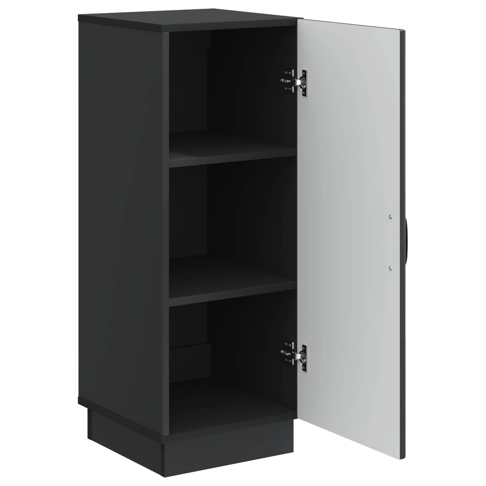 vidaXL Sideboard Schwarz 33 x 34,5 x 87 cm Holzwerkstoff
