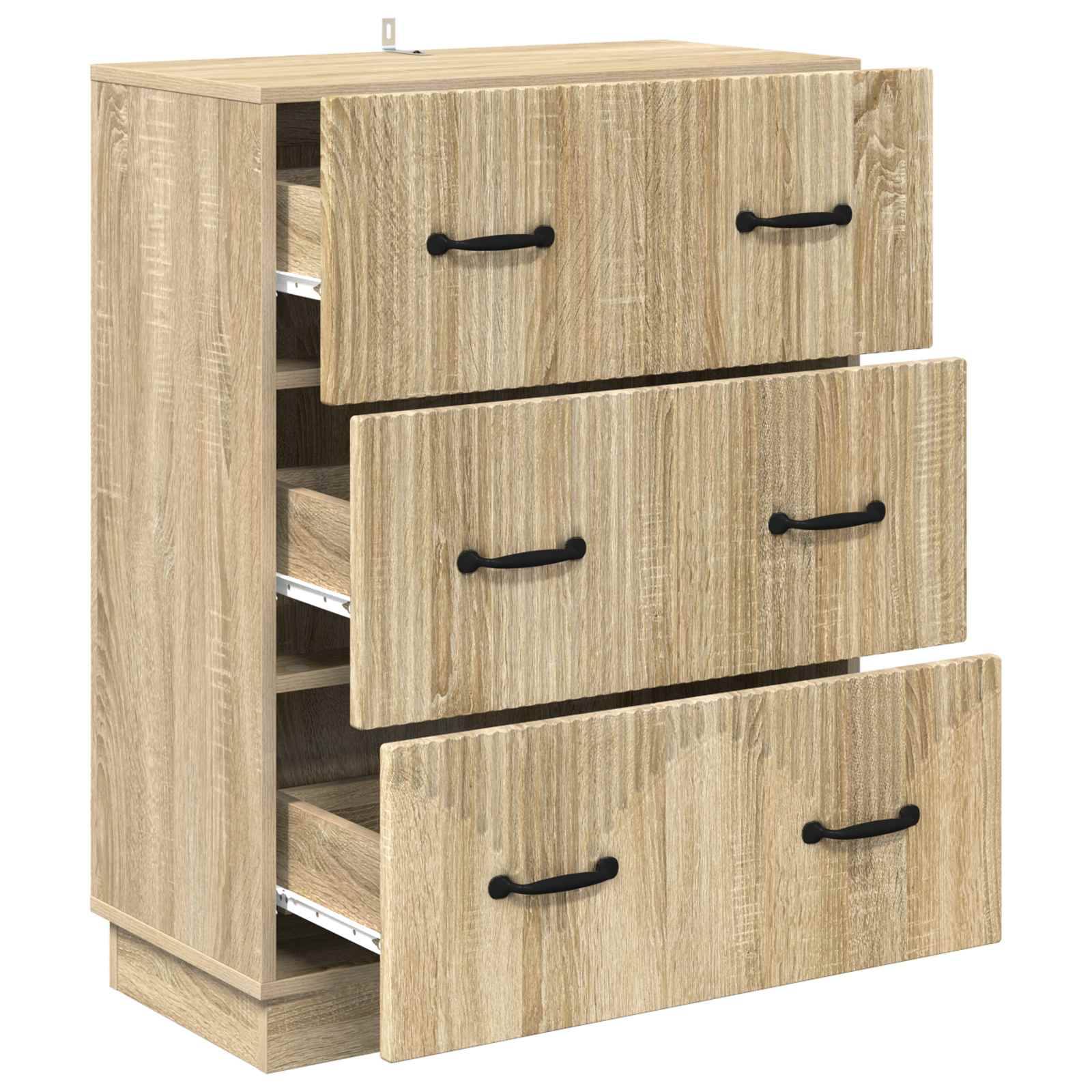 vidaXL Schubladenschrank Sonoma-Eiche 66 x 34,5 x 87 cm Holzwerkstoff