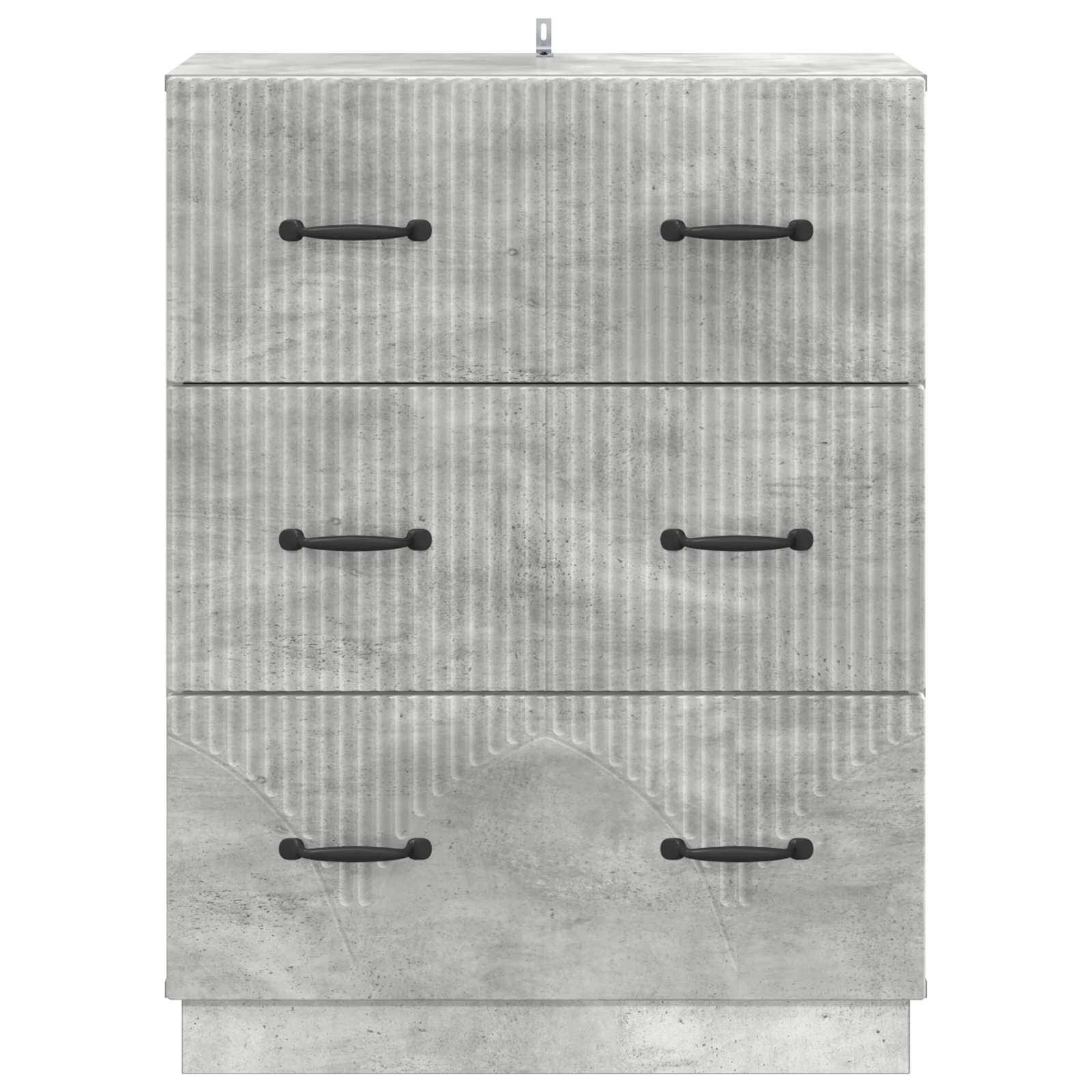 vidaXL Schubladenschrank Betongrau 66 x 34,5 x 87 cm Holzwerkstoff