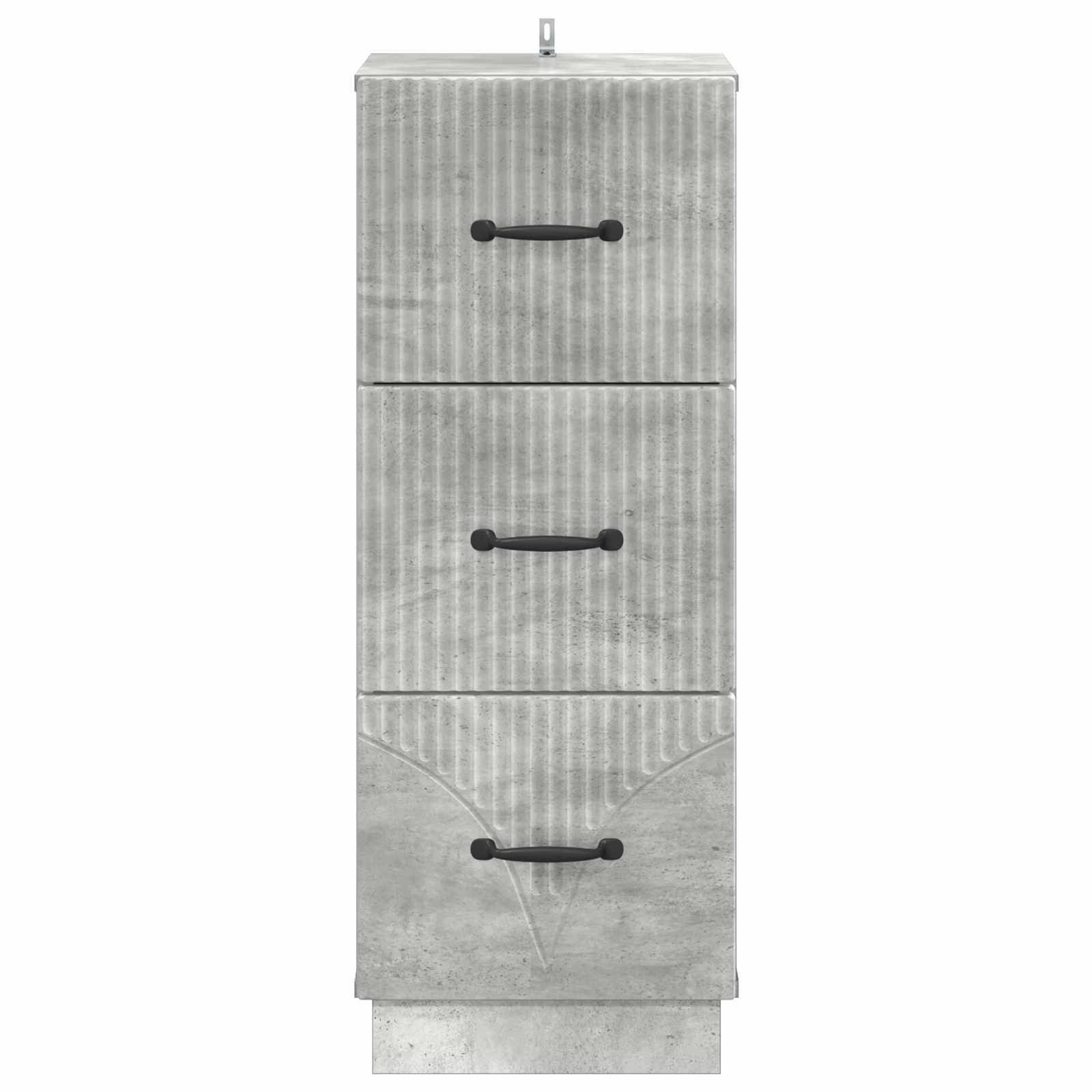 vidaXL Schubladenschrank Betongrau 33 x 34,5 x 87 cm Holzwerkstoff