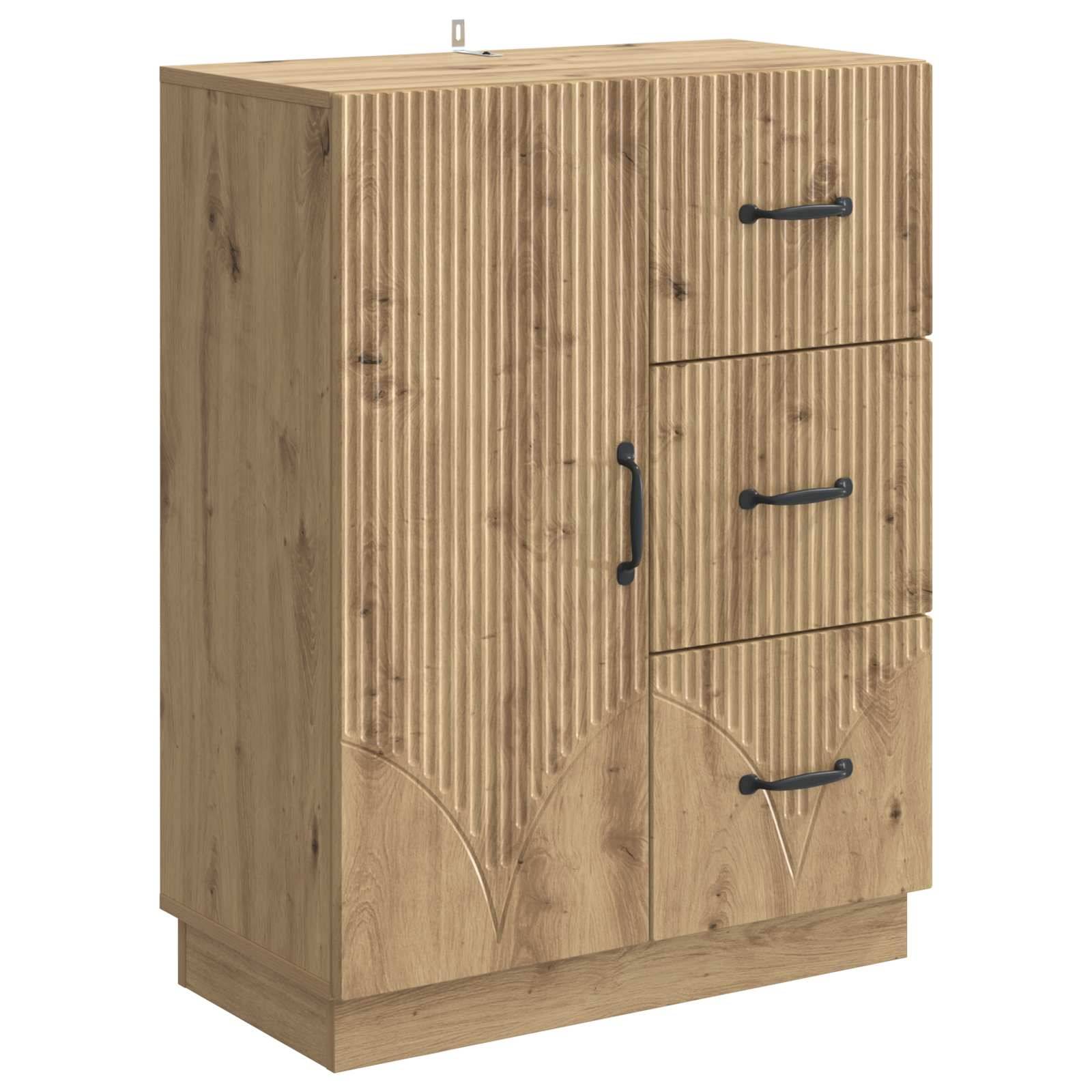 vidaXL Sideboard Artisan-Eiche 66 x 34,5 x 87 cm Holzwerkstoff