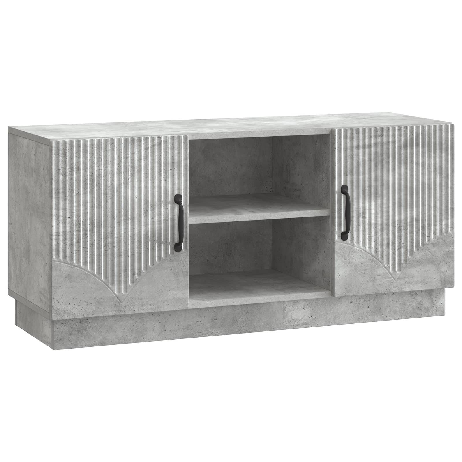 vidaXL TV-Schränk Betongrau 102 x 34,5 x 47 cm Holzwerkstoff
