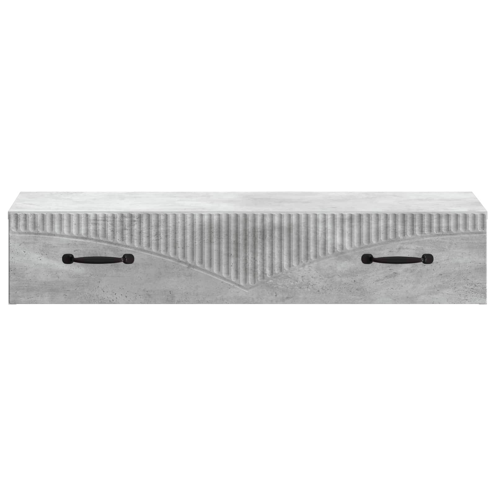 vidaXL Wandmontierter Beistelltisch Betongrau 87,5 x 34,5 x 17 cm