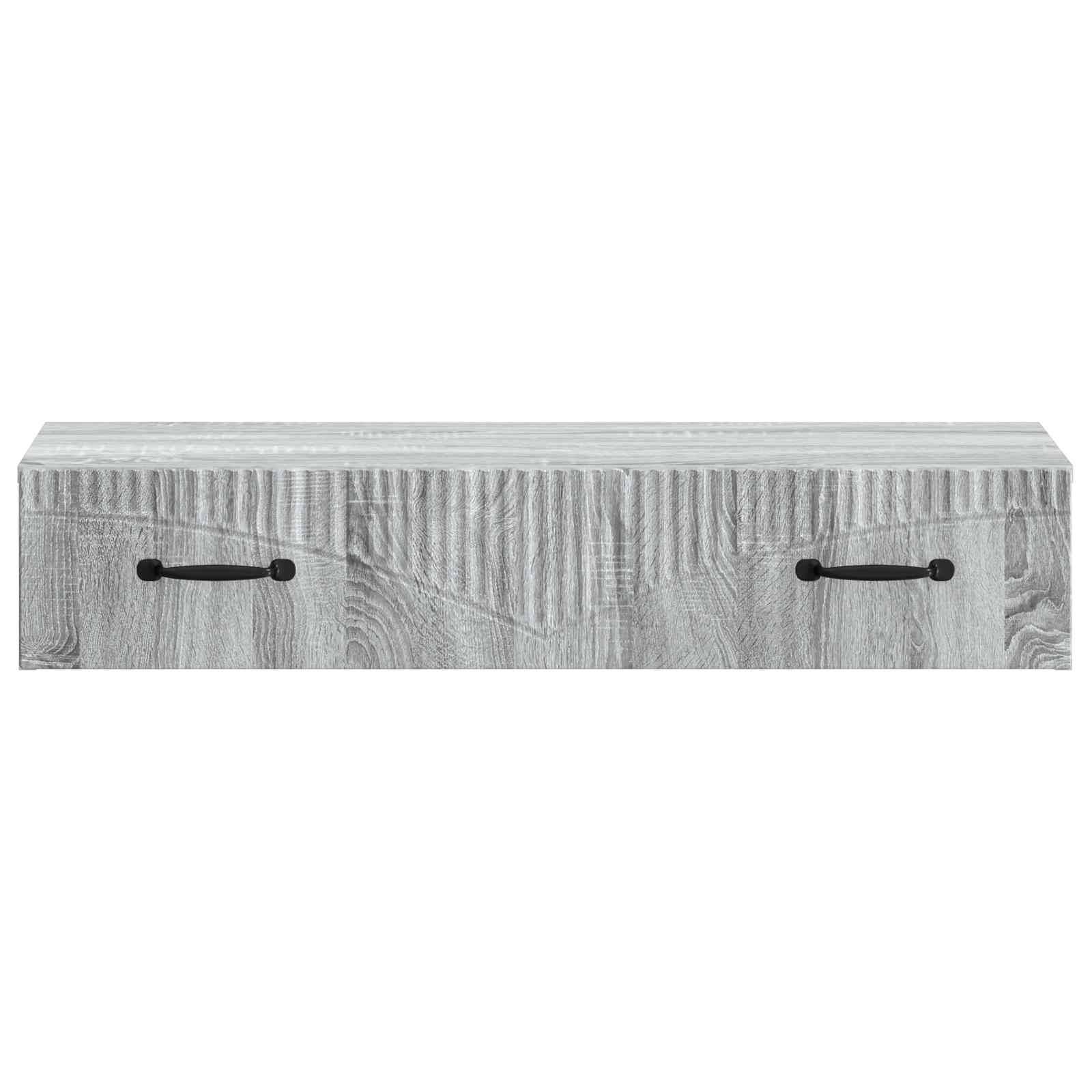 vidaXL Wandmontierter Beistelltisch Graues Sonoma 87,5 x 34,5 x 17 cm