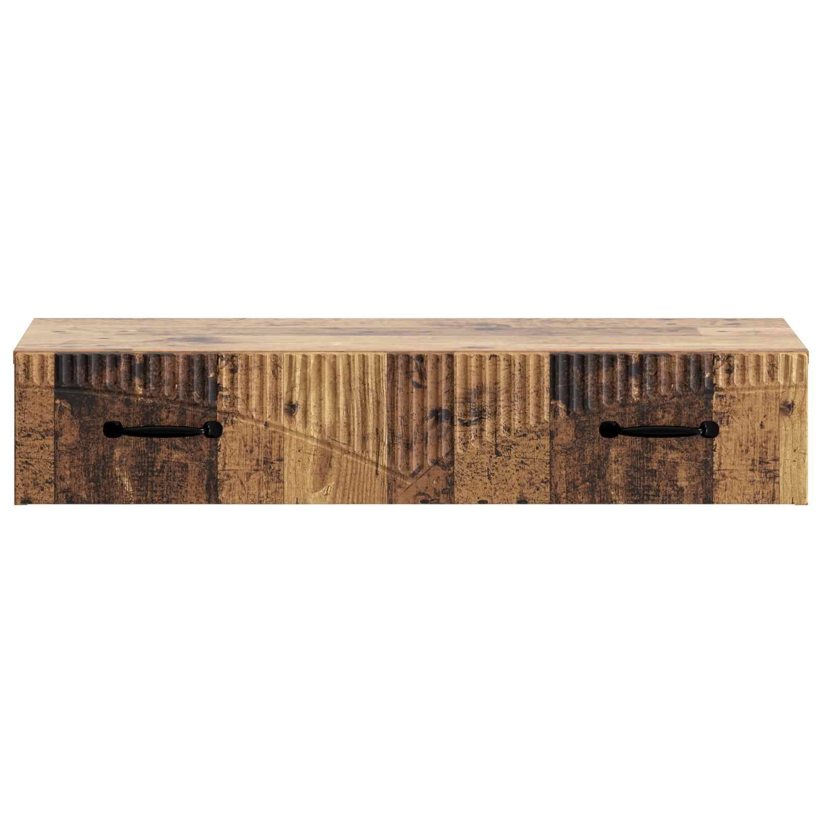 vidaXL Wandmontierter Beistelltisch Altholz 87,5 x 34,5 x 17 cm