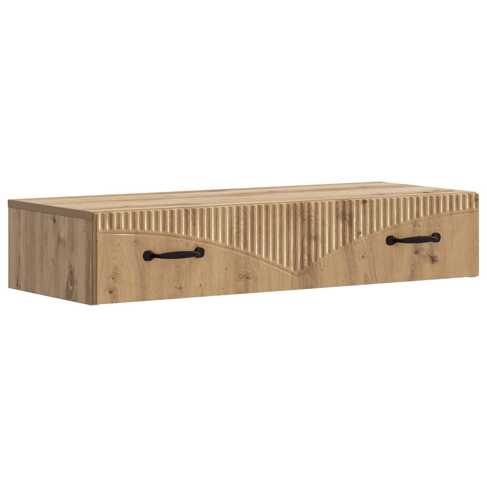 vidaXL Wandmontierter Beistelltisch Artisan-Eiche 87,5 x 34,5 x 17 cm