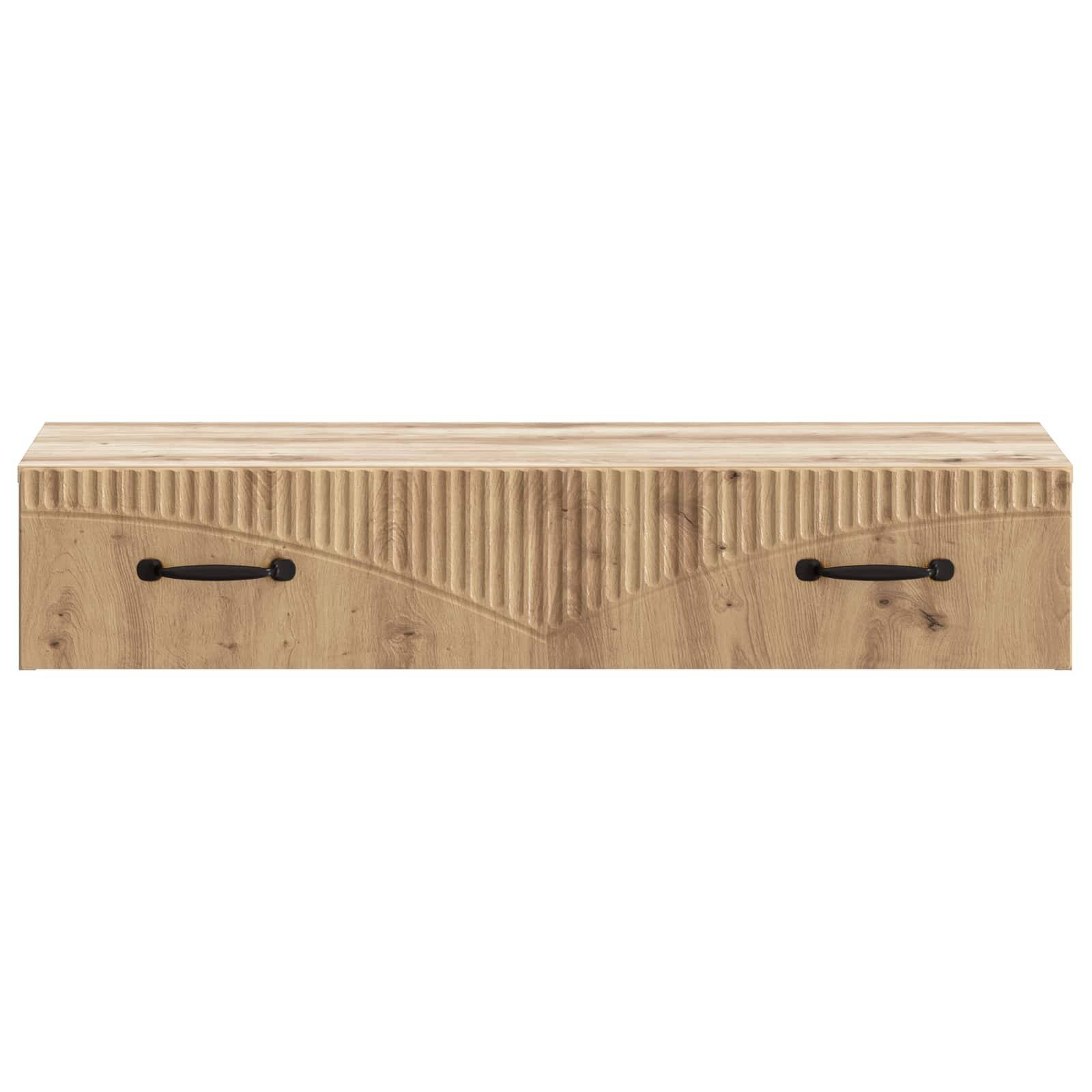 vidaXL Wandmontierter Beistelltisch Artisan-Eiche 87,5 x 34,5 x 17 cm