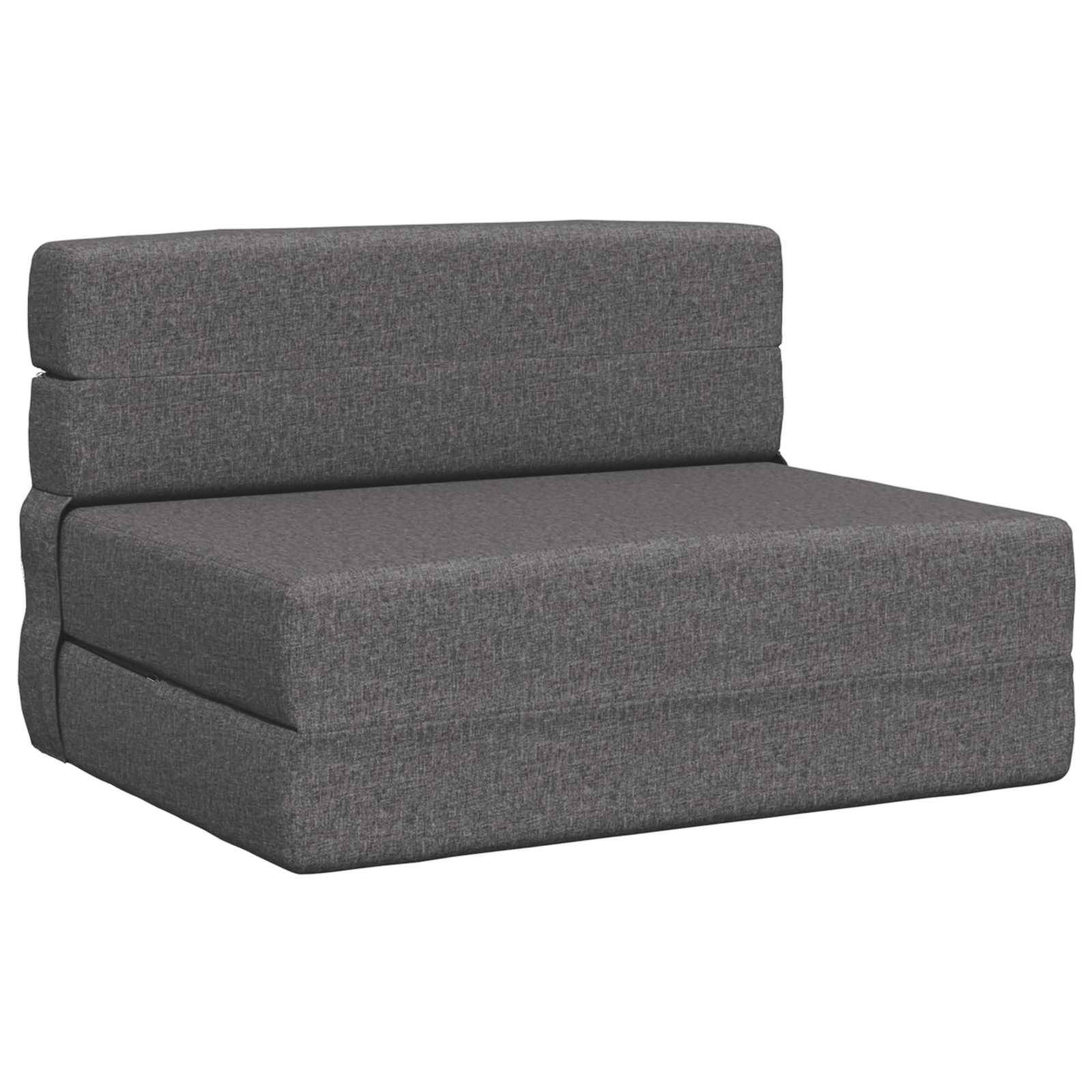 vidaXL Klappsofa Bett Hellgrau 100 x 80 x 60 cm Stoff