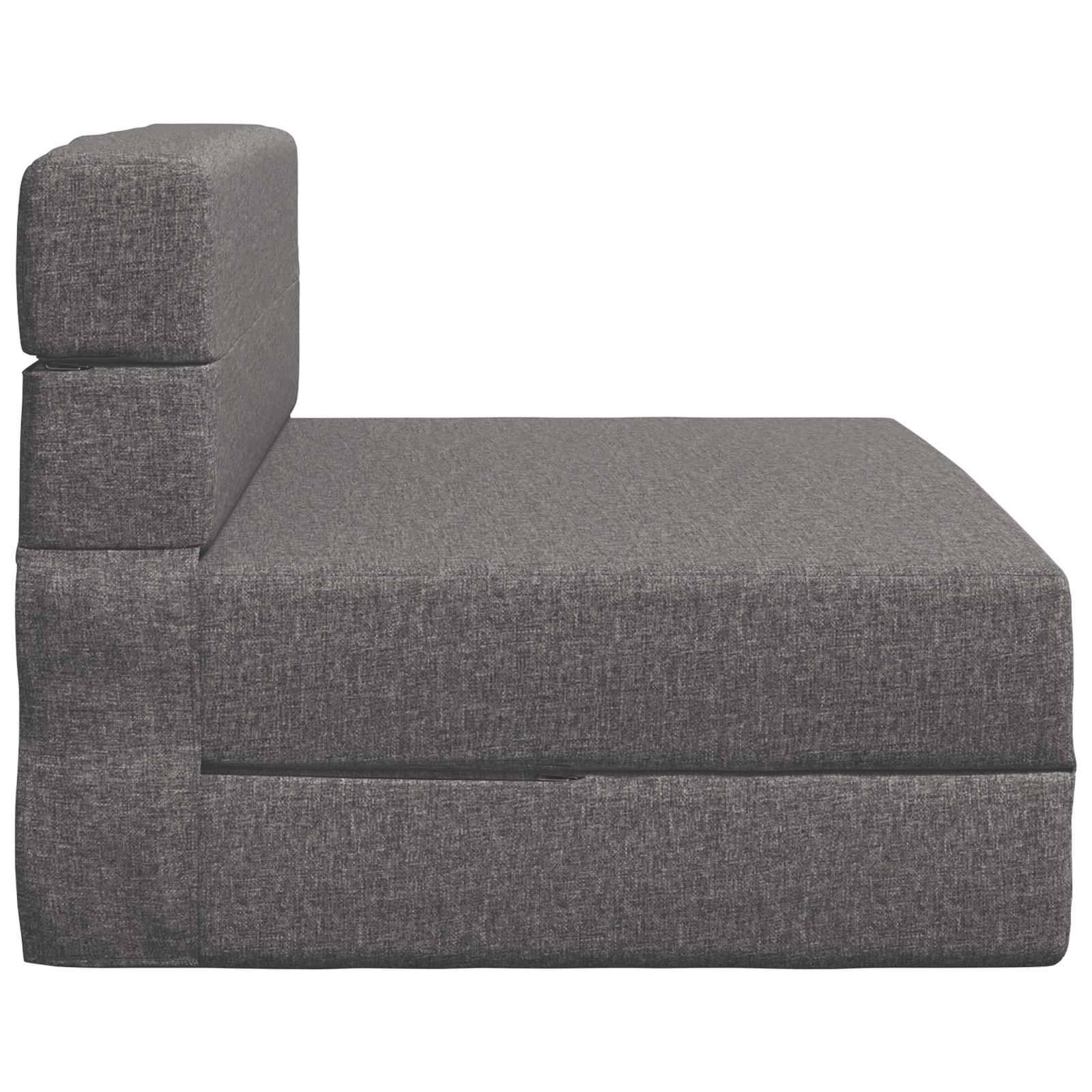 vidaXL Klappsofa Bett Hellgrau 100 x 80 x 60 cm Stoff