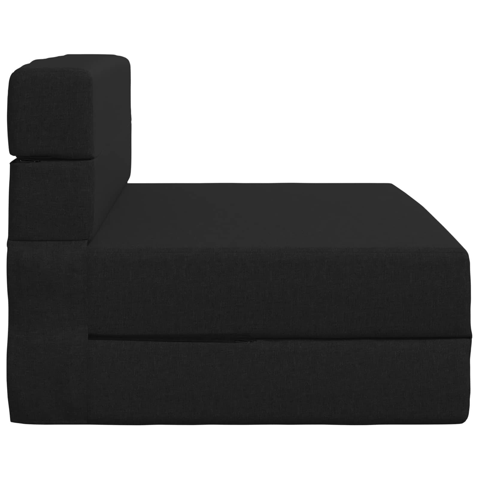 vidaXL Klappsofa Bett Schwarz 70 x 72 x 60 cm Stoff