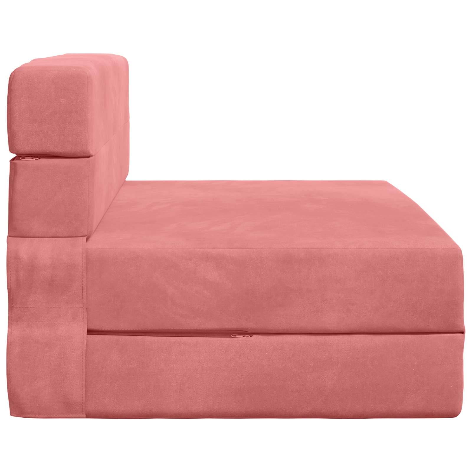 vidaXL Klappsofa Bett Rosa 70 x 72 x 60 cm Stoff