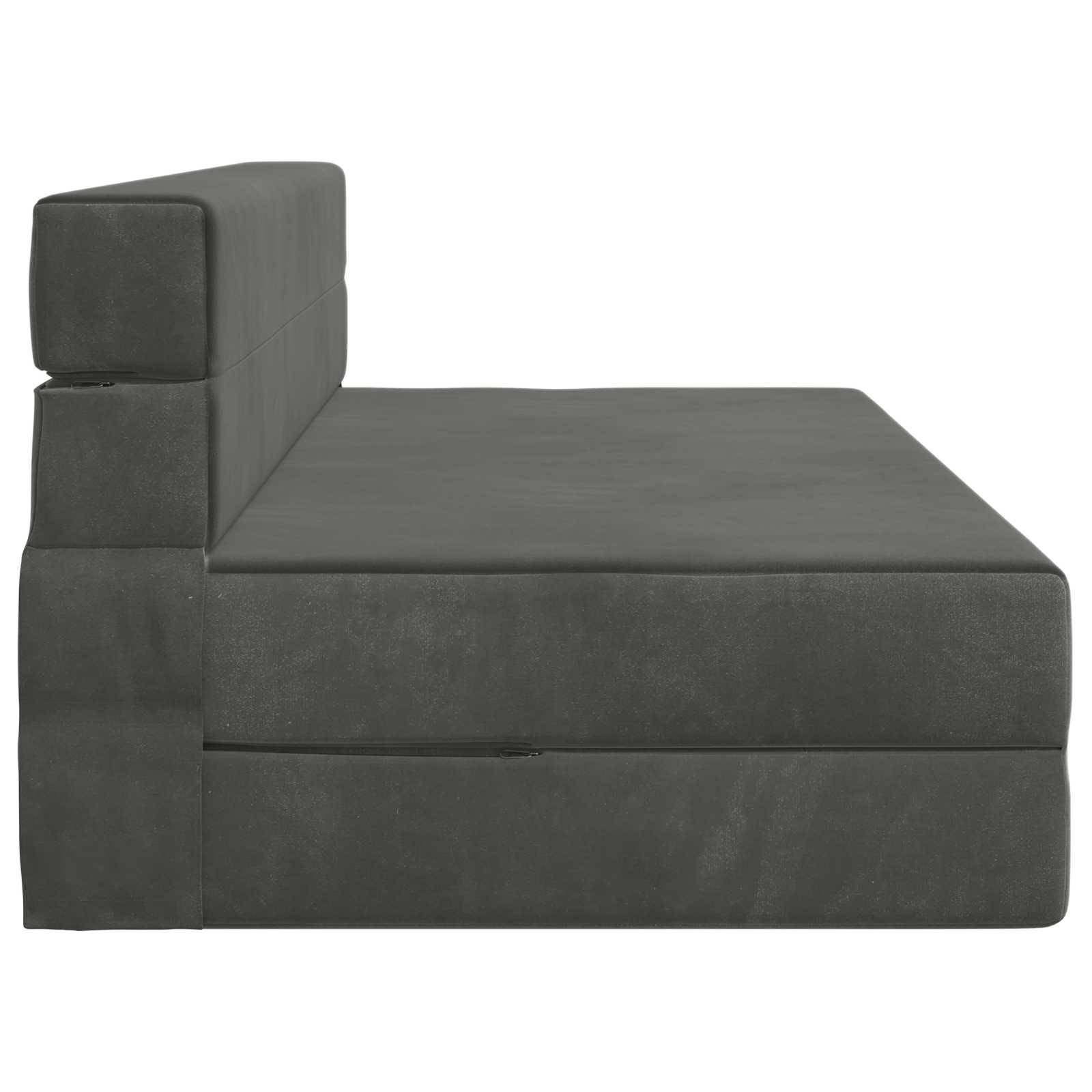 vidaXL Klappsofa Bett Dunkelgrau 203 x 152 x 15 cm Samt