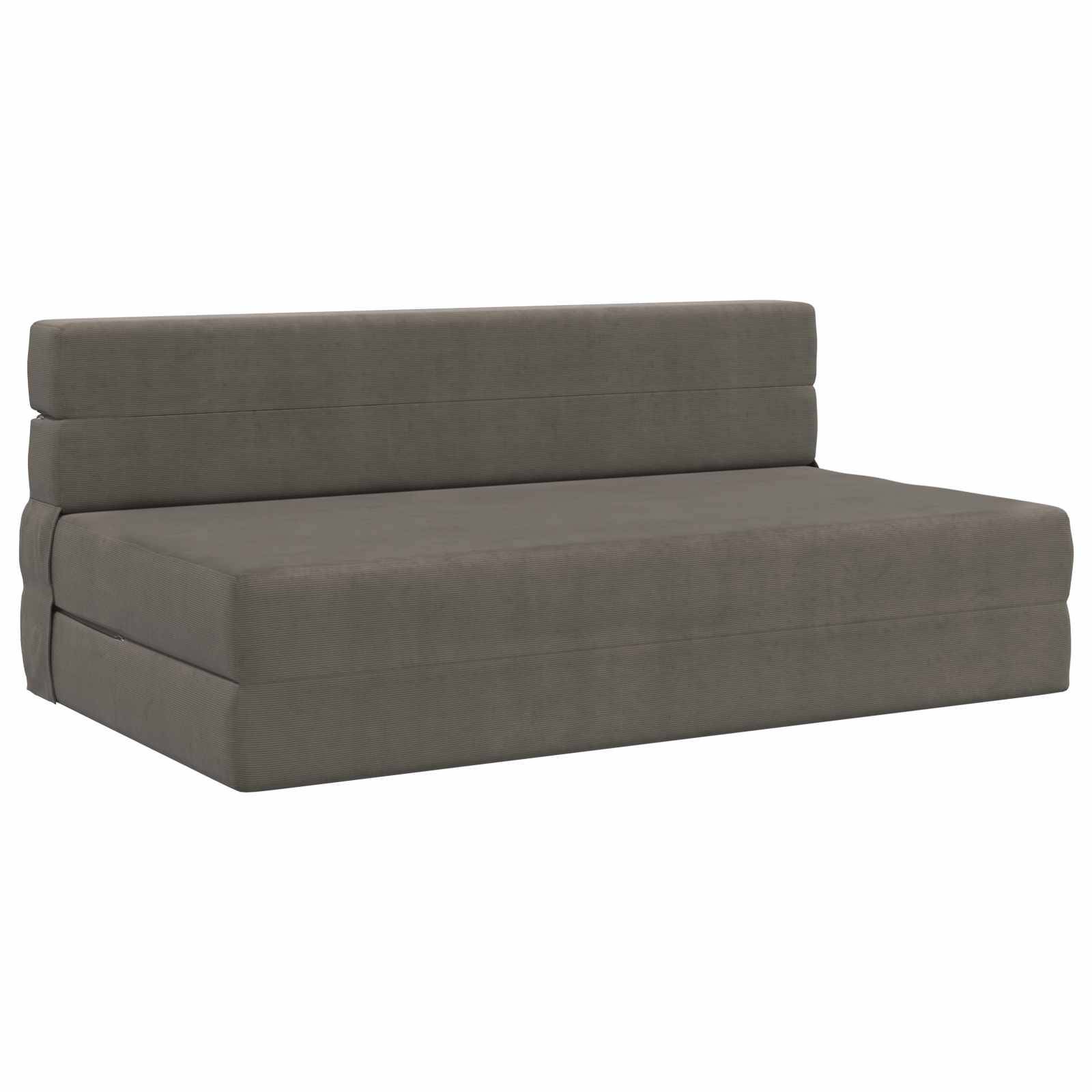 vidaXL Klappsofa Bett Hellgrau 203 x 152 x 15 cm Cordstoff