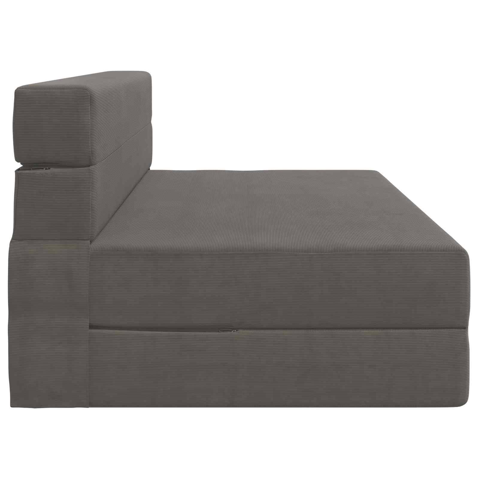 vidaXL Klappsofa Bett Hellgrau 203 x 152 x 15 cm Cordstoff