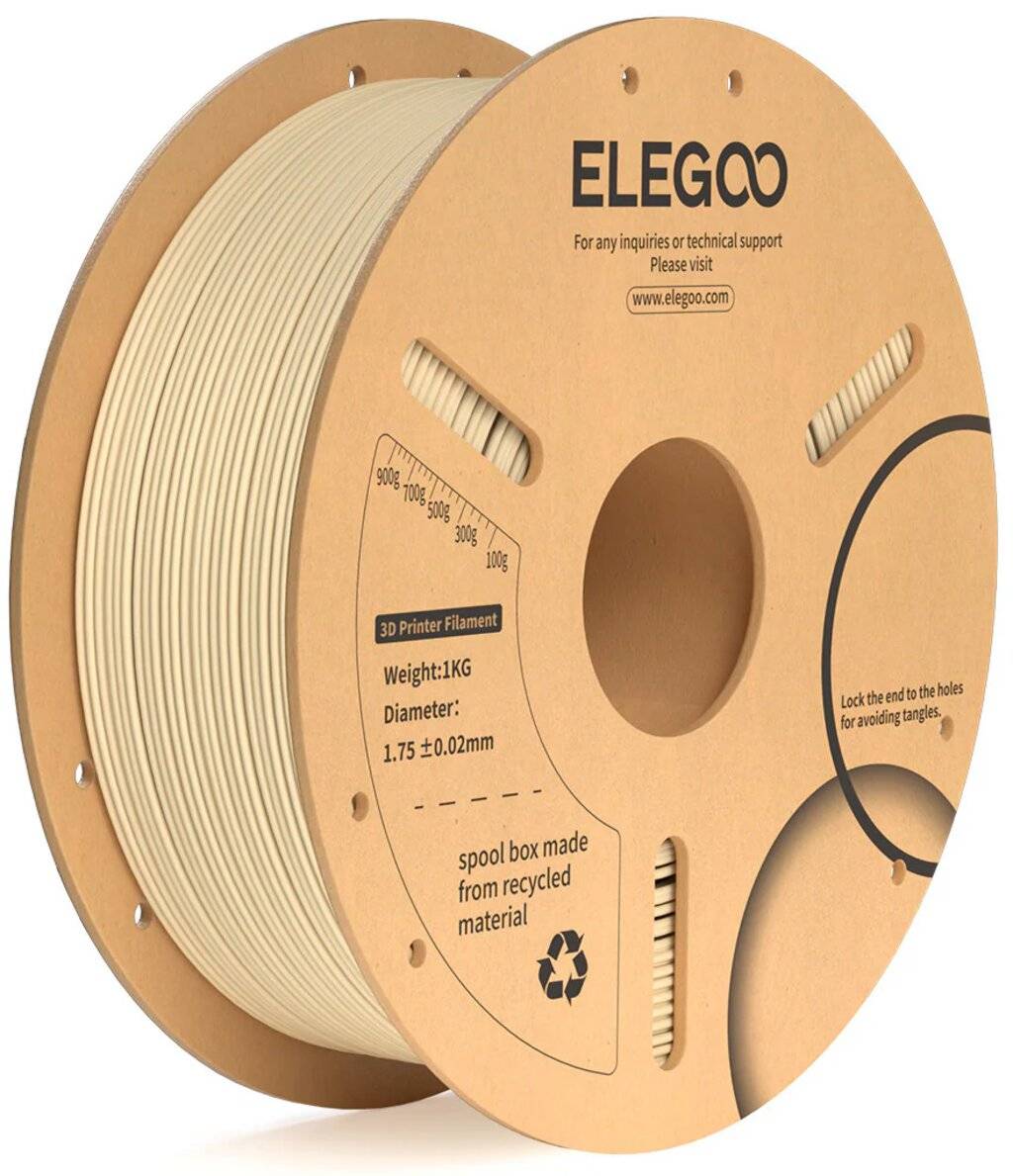 Elegoo PLA+ Filament, Beige, 1,75 mm, 1000 g Spule