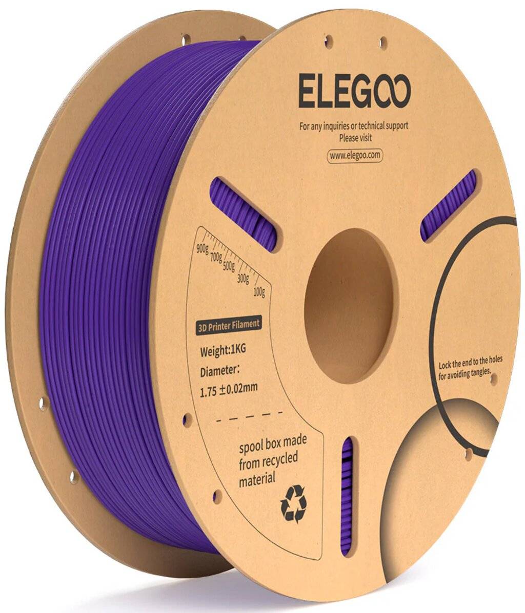 Elegoo PLA+ Filament, Violett, 1,75 mm, 1000 g Spule