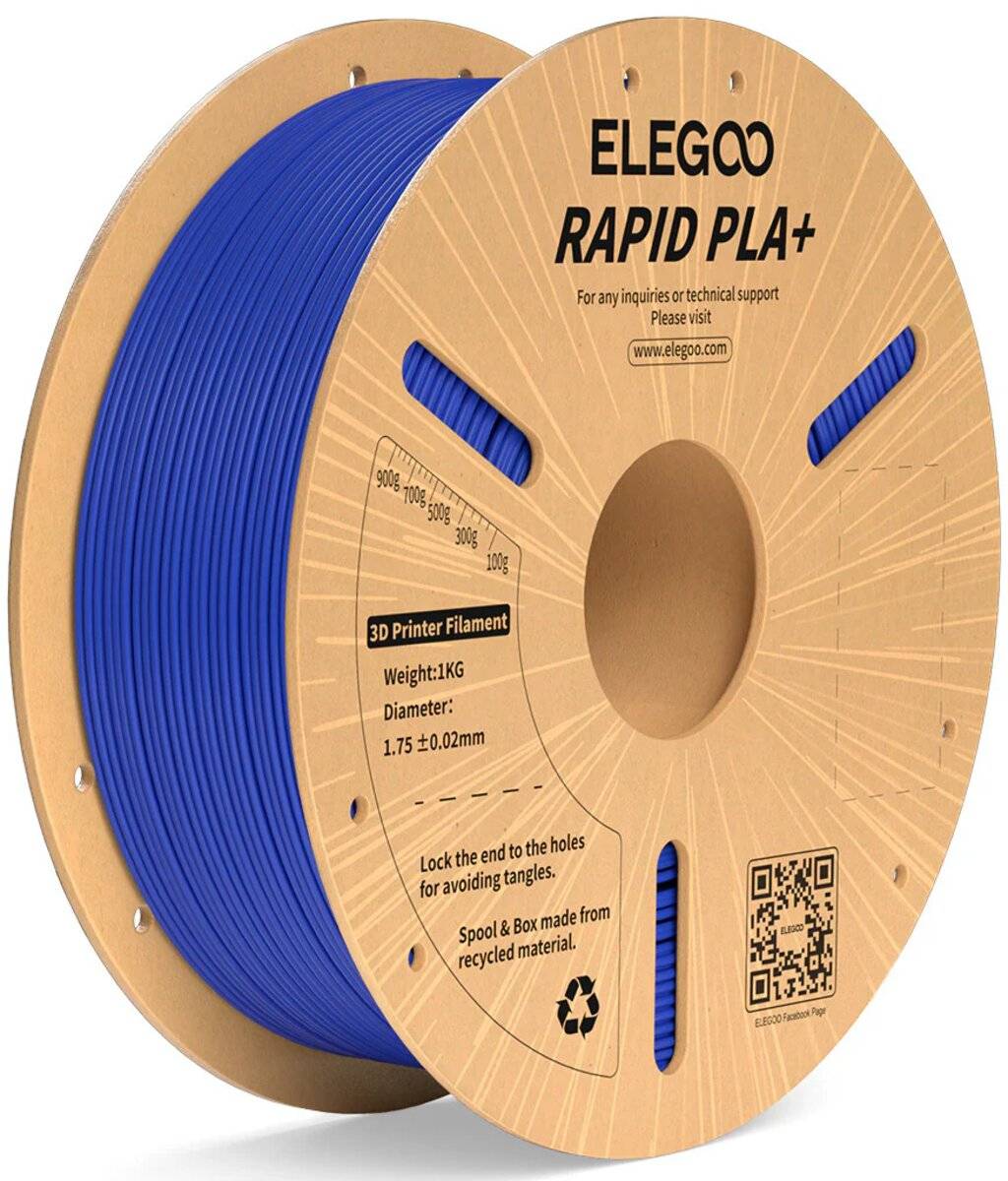 Elegoo Rapid PLA+ Blue, 1,75 mm, 1 kg, High Speed Filament bis 600 mm/s