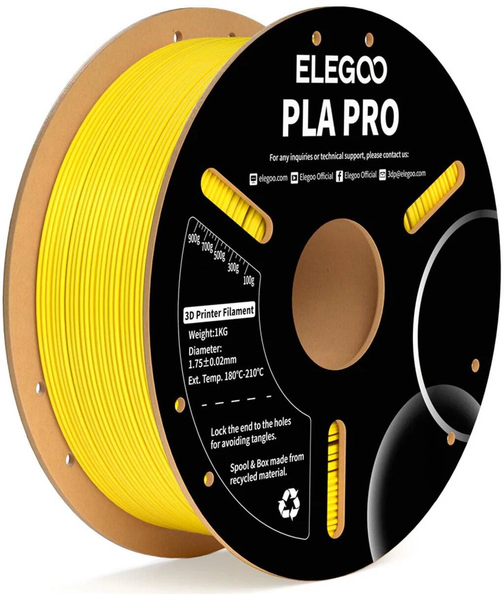 Elegoo PLA Pro Filament, Gelb, 1,75 mm, 1000 g