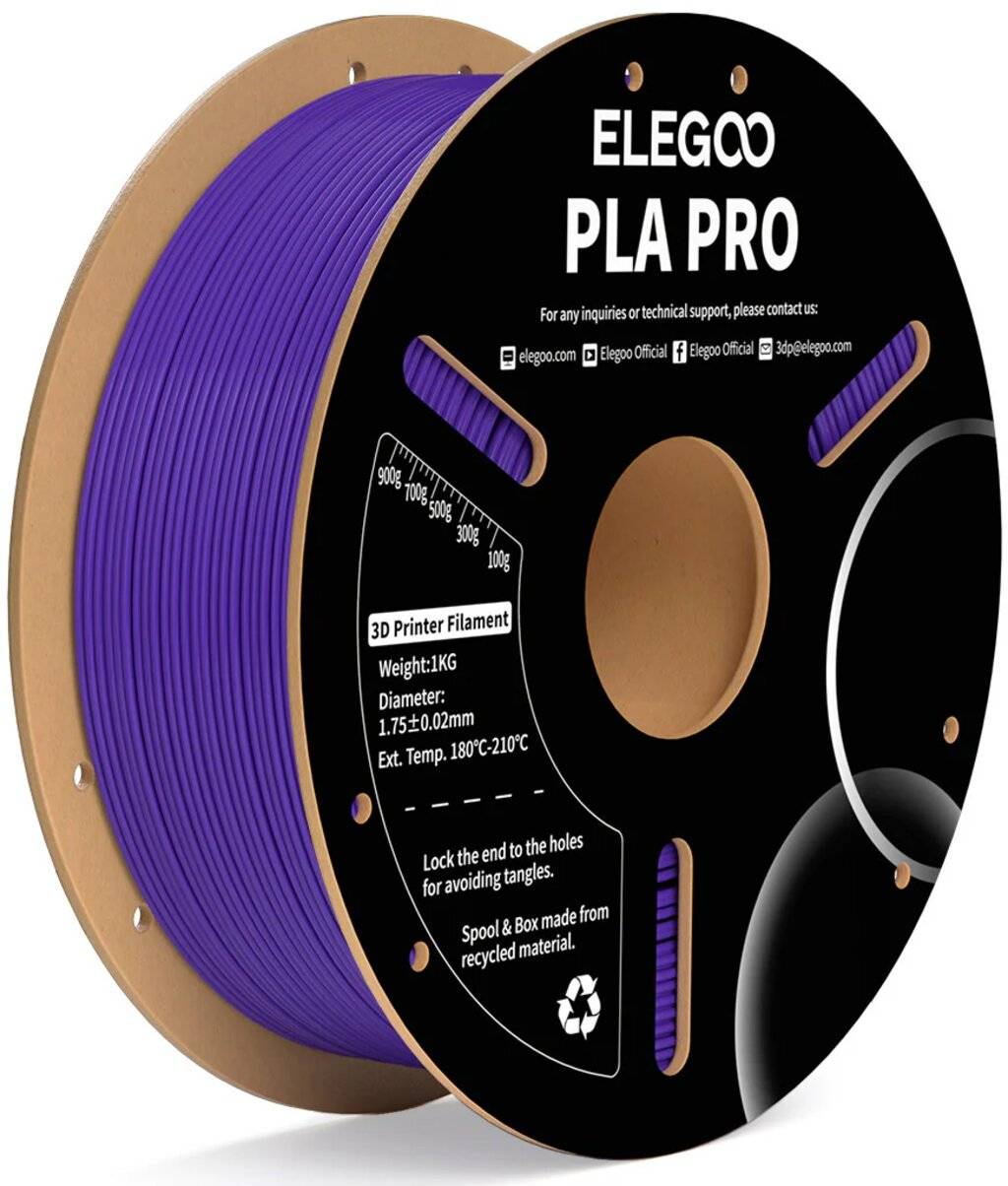 Elegoo PLA Pro Filament, Violett, 1,75 mm, 1000 g
