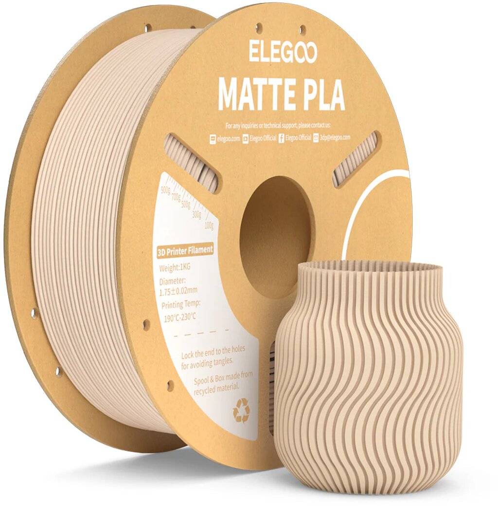 Elegoo PLA Matte Beige, 1,75 mm, 1000 g Filament