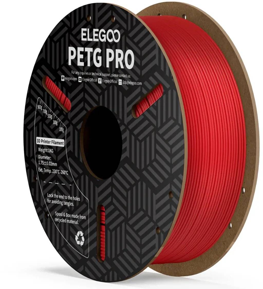 Elegoo PETG PRO Filament, 1.75 mm, 1000 g Spule, Burgundrot