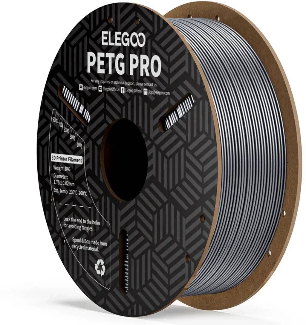 Elegoo PETG PRO Filament, Silber, 1,75 mm, 1000 g