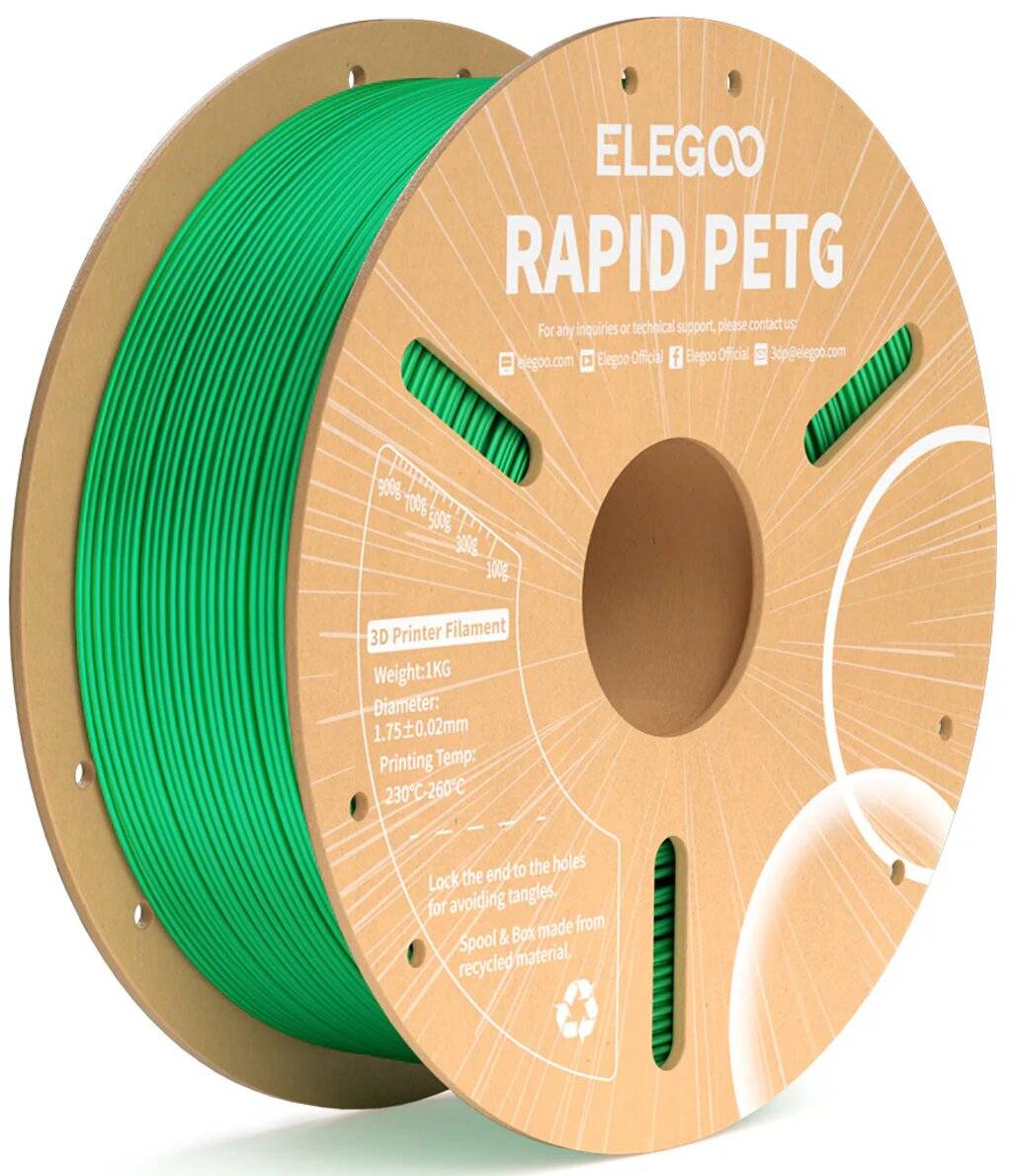 Elegoo Rapid PETG Filament, 1,75 mm, 1000 g, Grün