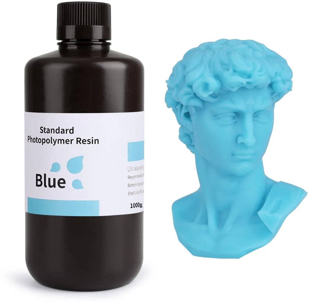 Elegoo Standard Resin Blue, 1.000 g, 405nm Photopolymer-Harz für LCD-3D-Drucker
