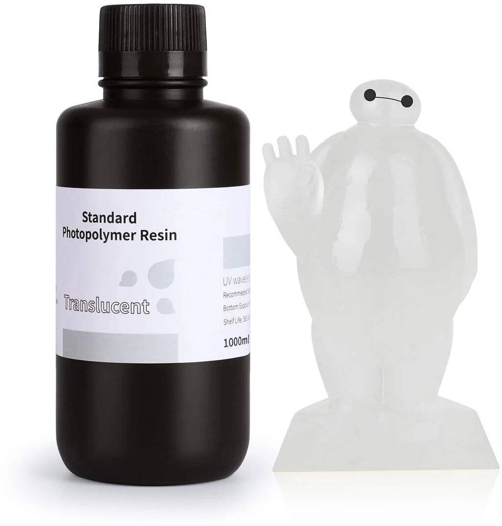 Elegoo Standard Resin Translucent, 405nm Photopolymer-Harz für 3D-Druck, 1.000 g