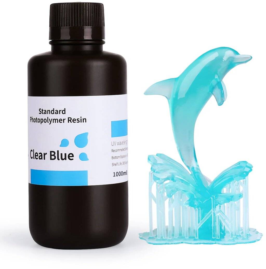 Elegoo Standard Resin, Clear Blue, 1.000 g, 405nm UV-härtendes Photopolymer