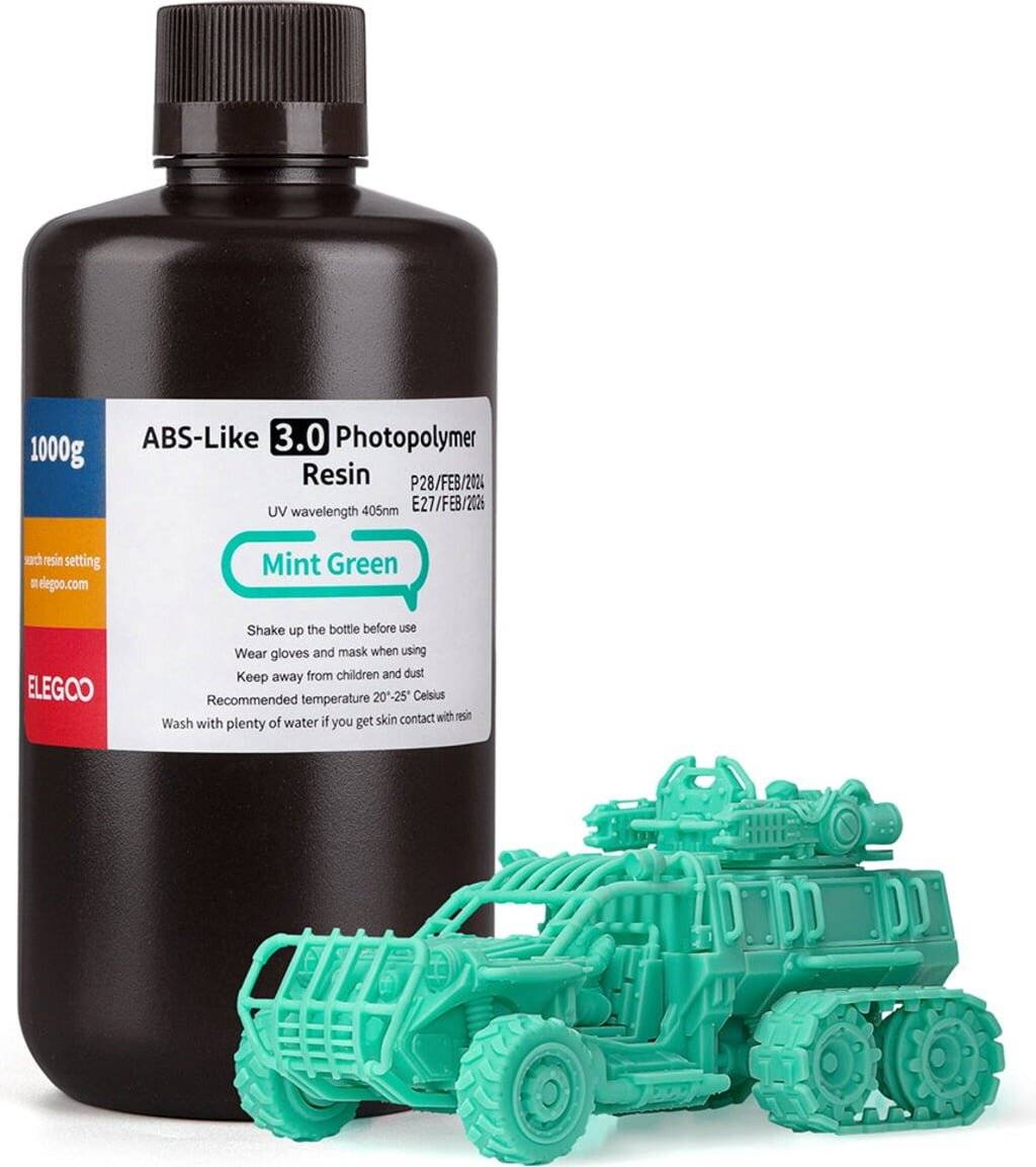 Elegoo ABS-like Resin V3.0, Mint Green, 1000g, für LCD/DLP 3D-Drucker