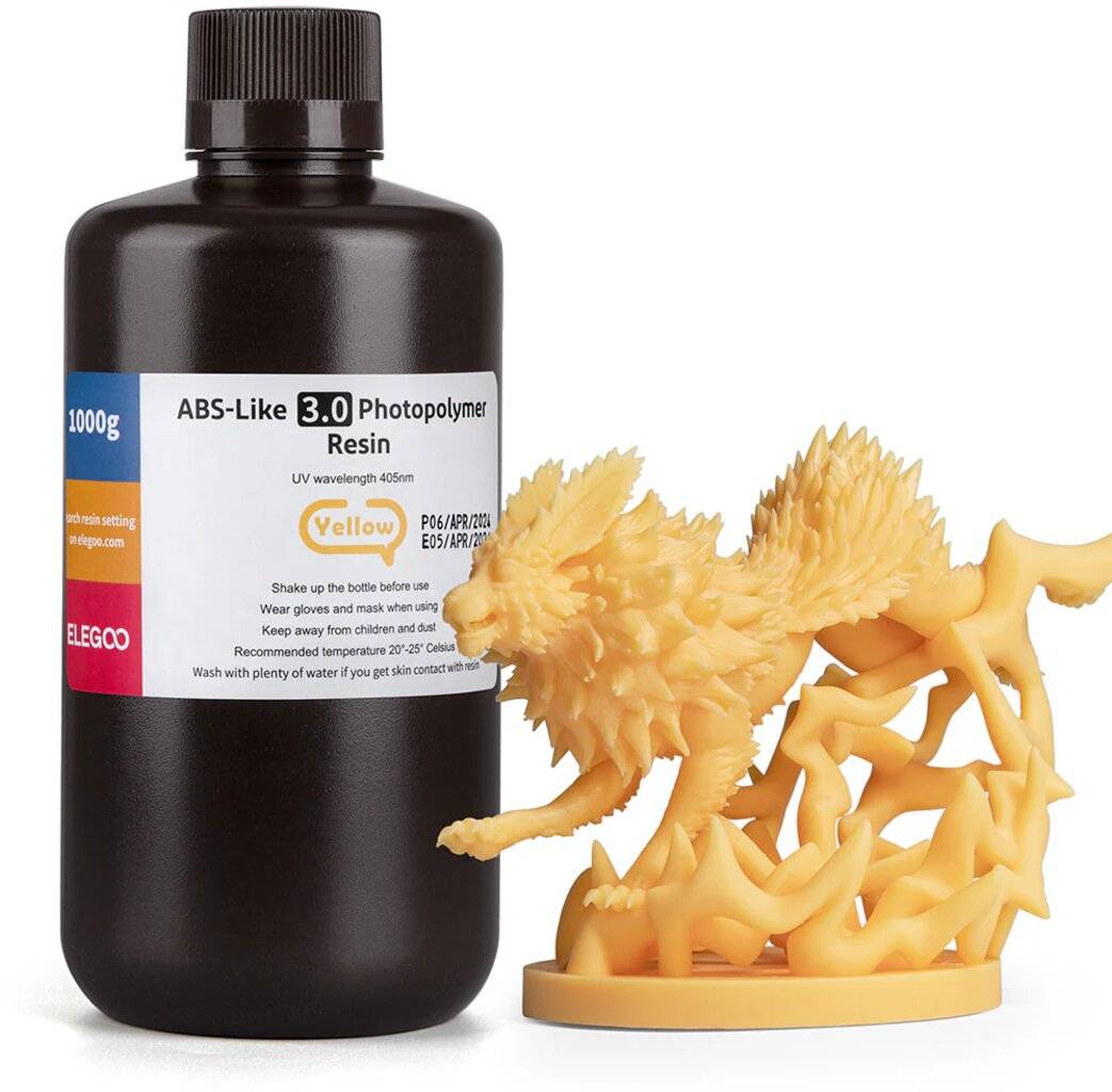 Elegoo ABS-like Resin V3.0, Yellow, 1.000 g Flasche