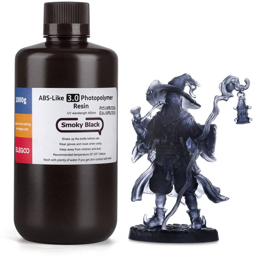 Elegoo ABS-like Resin V3.0, 3D-Druck-Harz, Smoky Black, 1000g