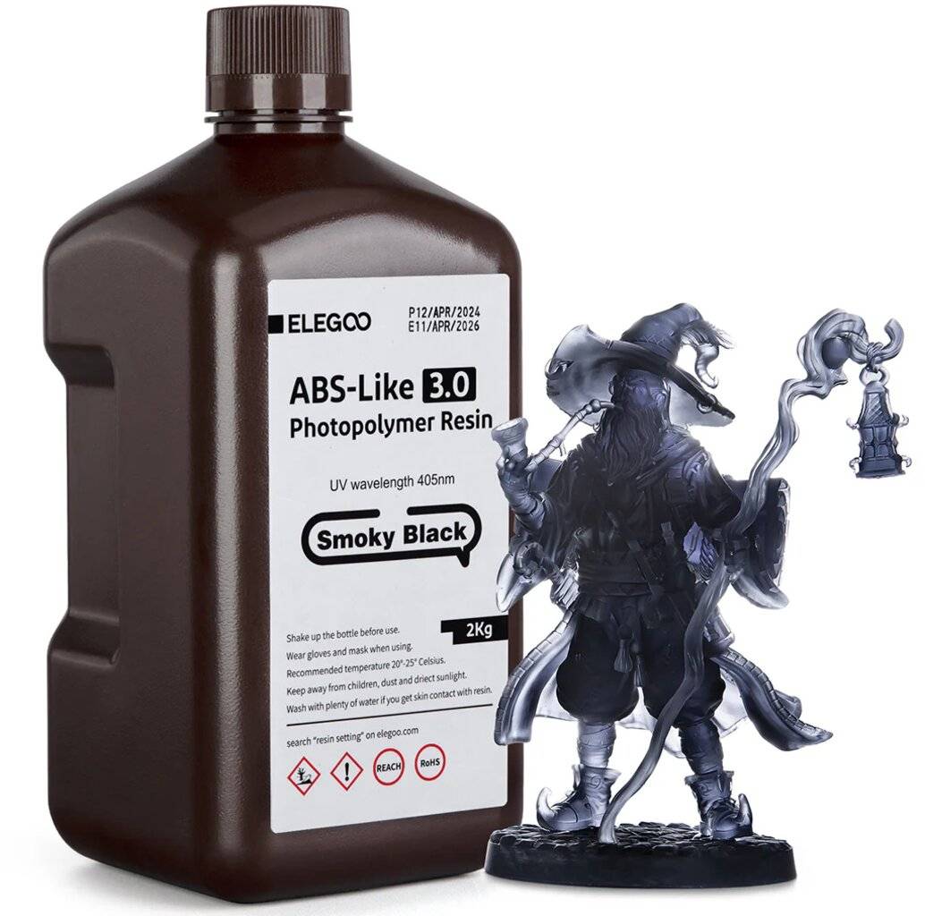 Elegoo ABS-like Resin V3.0 Smoky Black, 2.000 g, 3D-Drucker Kunstharz