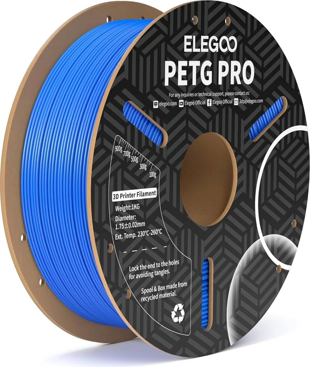 Elegoo PETG PRO Filament, Light Blue, 1.75 mm, 1000 g