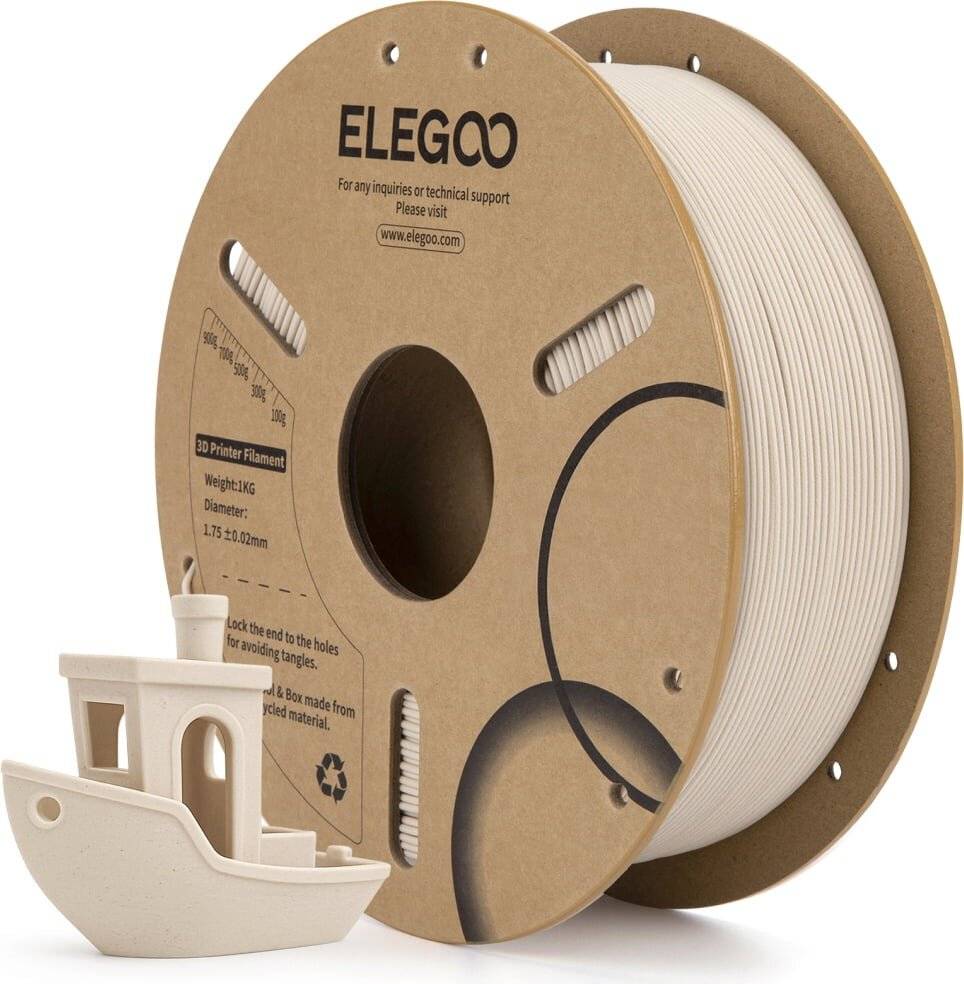 Elegoo PLA Filament Tan Birch, 1,75 mm, 1000 g, Holzoptik