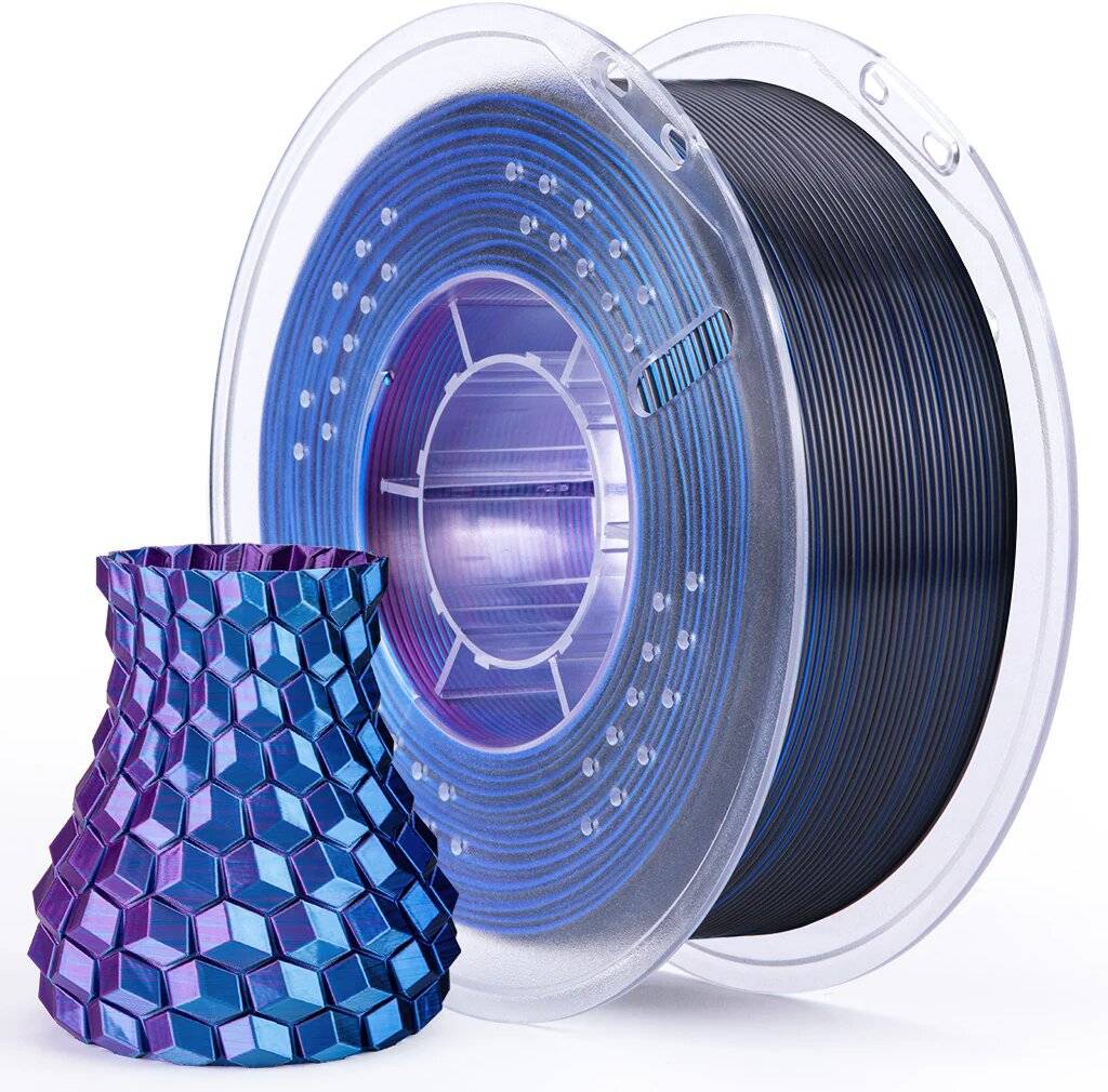 Elegoo PLA Silk Blue Purple Black, 1,75 mm, 1000 g Filament