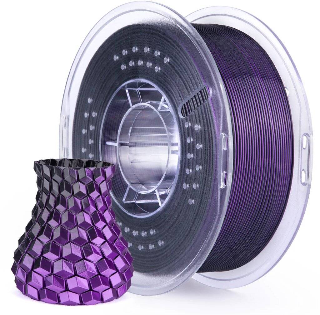 Elegoo PLA Silk Filament, Black Purple, 1,75 mm, 1000 g