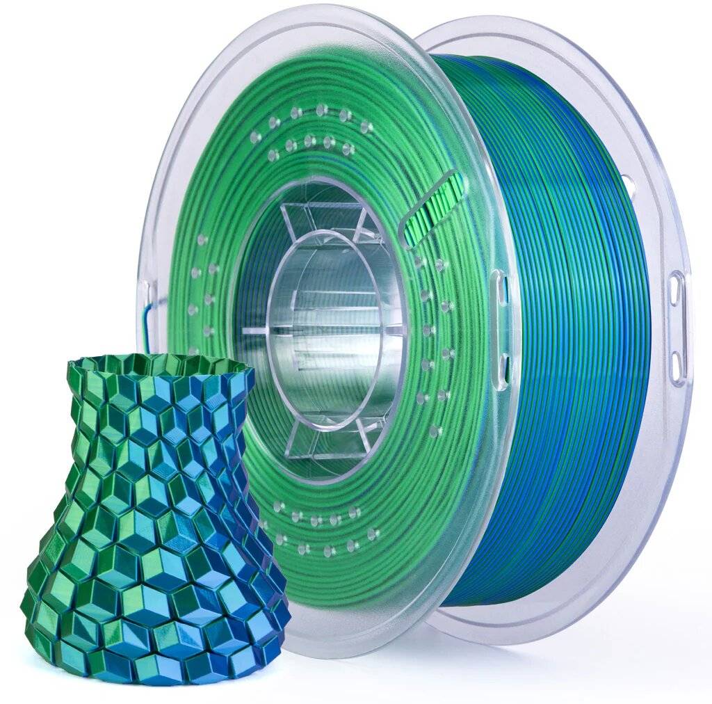 Elegoo PLA Silk Blue Green, 1,75 mm, 1000 g 3D-Drucker-Filament
