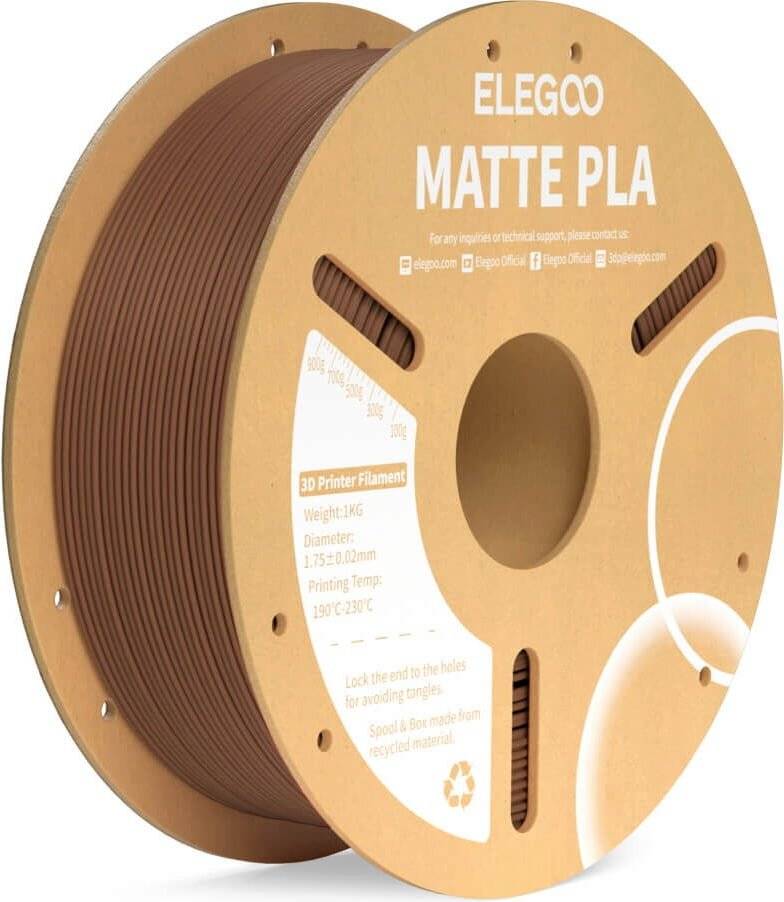 Elegoo PLA Matte Earth Brown, 1,75 mm, 1000 g Filament