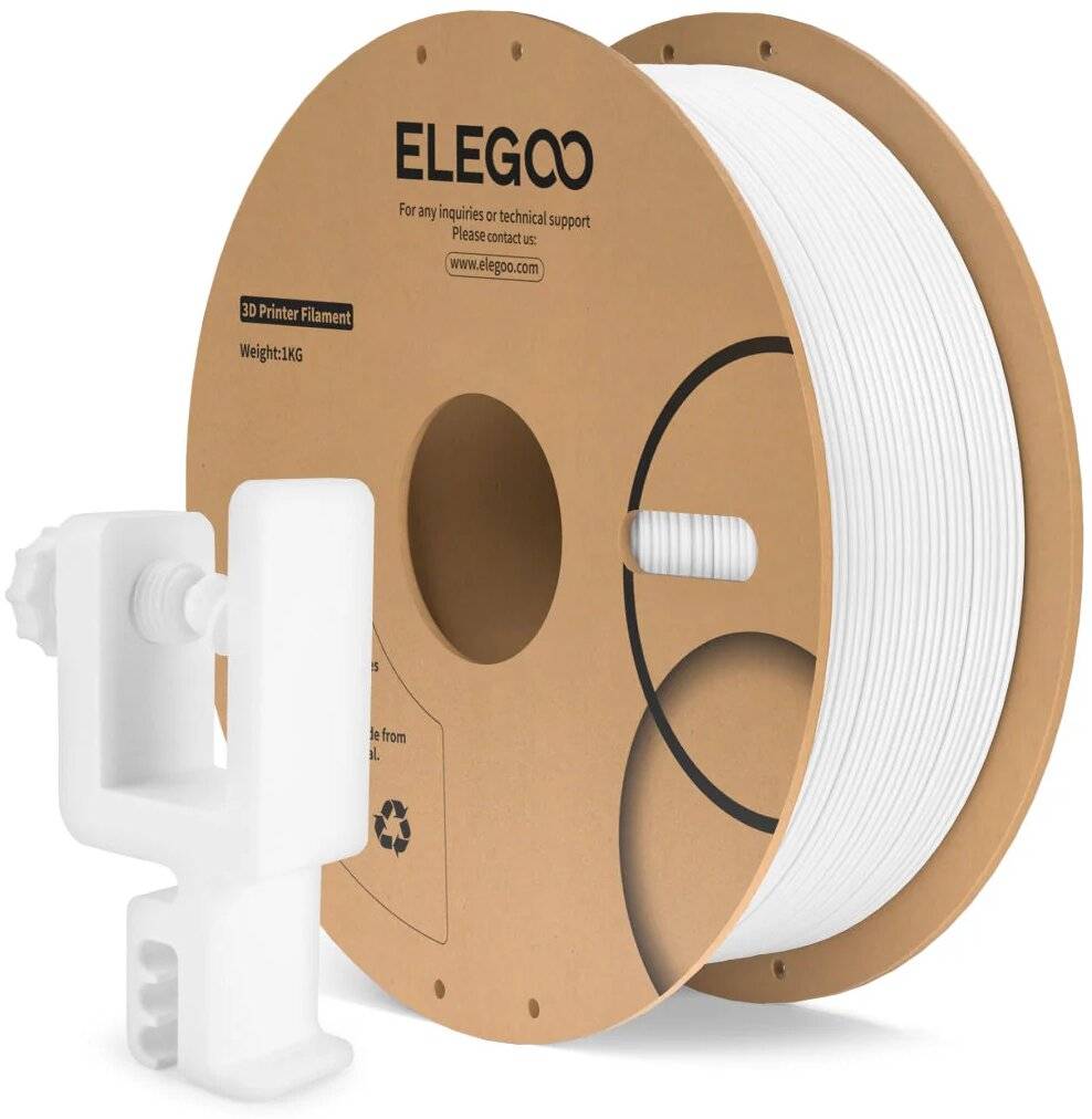 Elegoo PC Filament, 1,75 mm, 1000 g, Weiß, hitzebeständig bis 107 °C